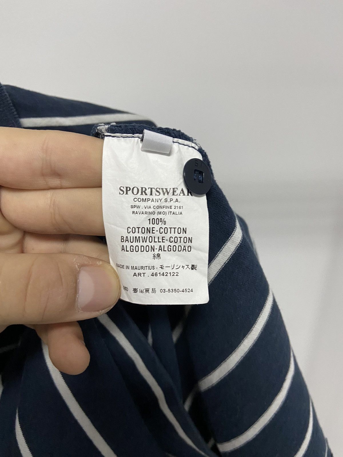 Stone Island × Vintage Stone island denims Vintage T Shirt Polo Small Logo striped Size US L / EU 52-54 / 3 - 7 Thumbnail