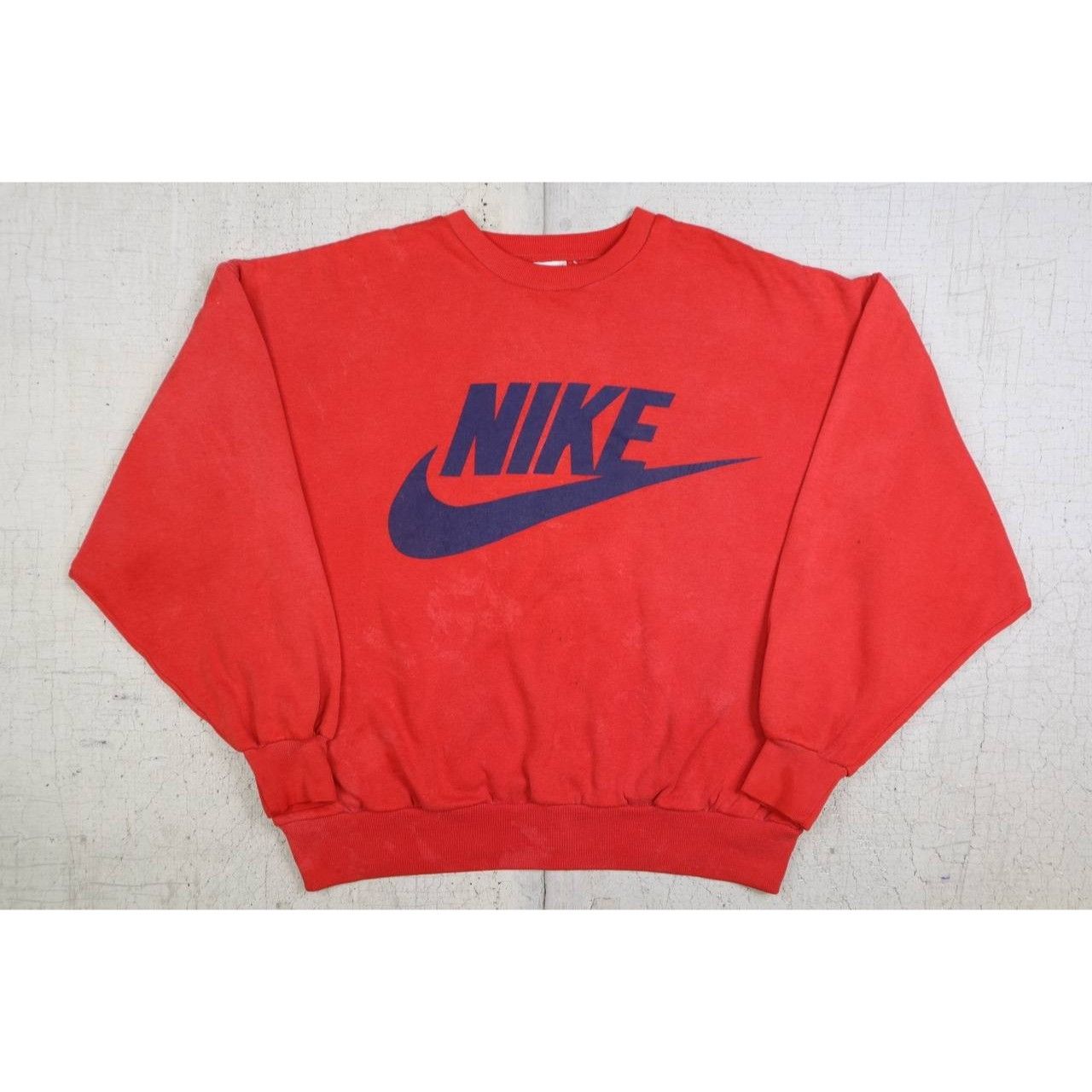 Nike Vintage 90s Nike Sweatshirt Red Crewneck Pullover Men’s L Size US L / EU 52-54 / 3 - 5 Thumbnail