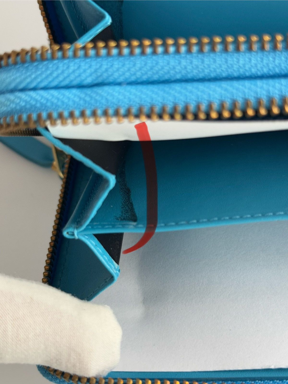 Comme des Garcons × Japanese Brand New lg Comme des Garcons dbl zip continental wallet blue CDG Size ONE SIZE - 9 Thumbnail