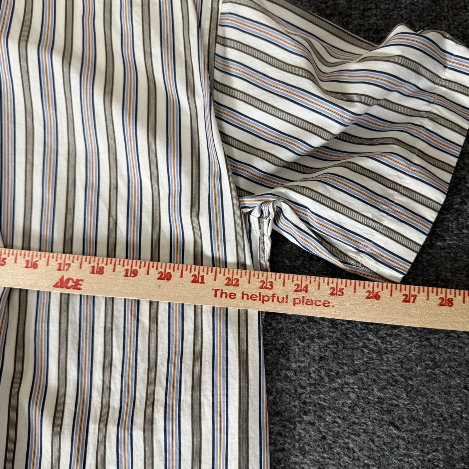 Faconnable Faconnable Classique Mens Large Short Sleeve Shirt Striped Size US L / EU 52-54 / 3 - 6 Thumbnail