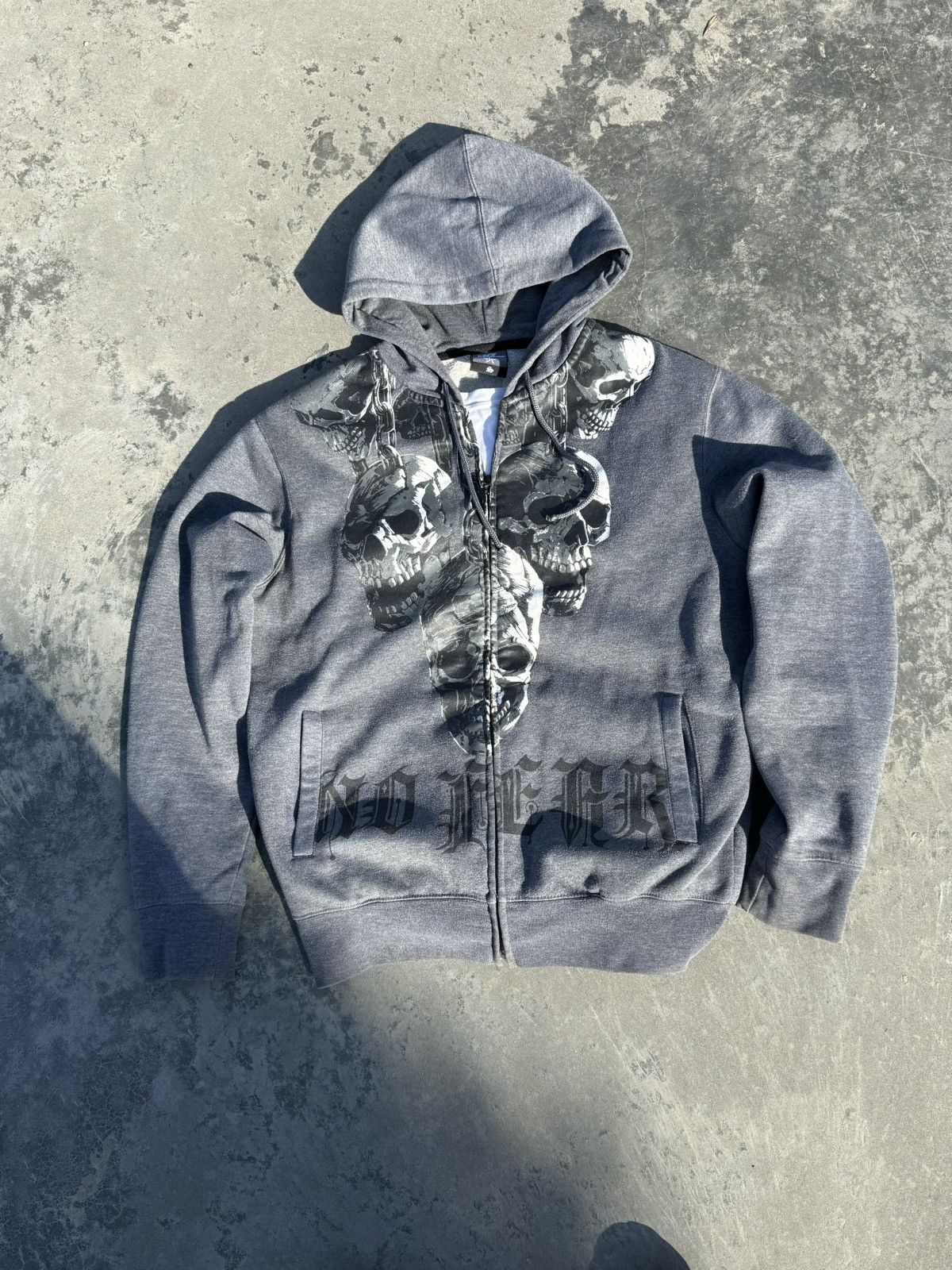No Fear Vintage No Fear Rare Skull Chain Y2K Baggy Rap Sk8 Hoodie Size US S / EU 44-46 / 1 - 9 Thumbnail