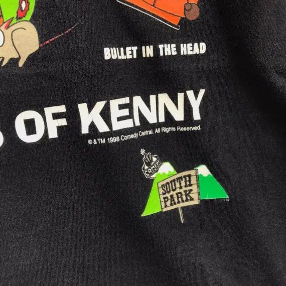 Vintage Vtg 1998 SOUTH PARK CARTOON The Many Deaths Kenny Tee Shirt Size US M / EU 48-50 / 2 - 7 Thumbnail