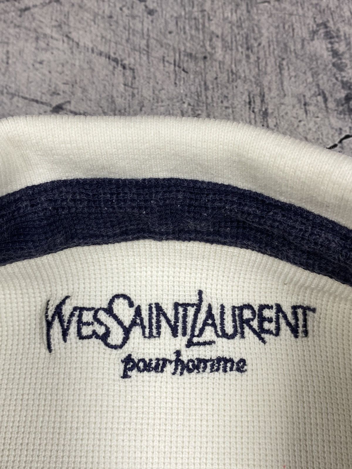 Vintage Rare Vintage 90s Yves Saint Laurent Logo Polo Tee Shirt Size US XL / EU 56 / 4 - 8 Thumbnail