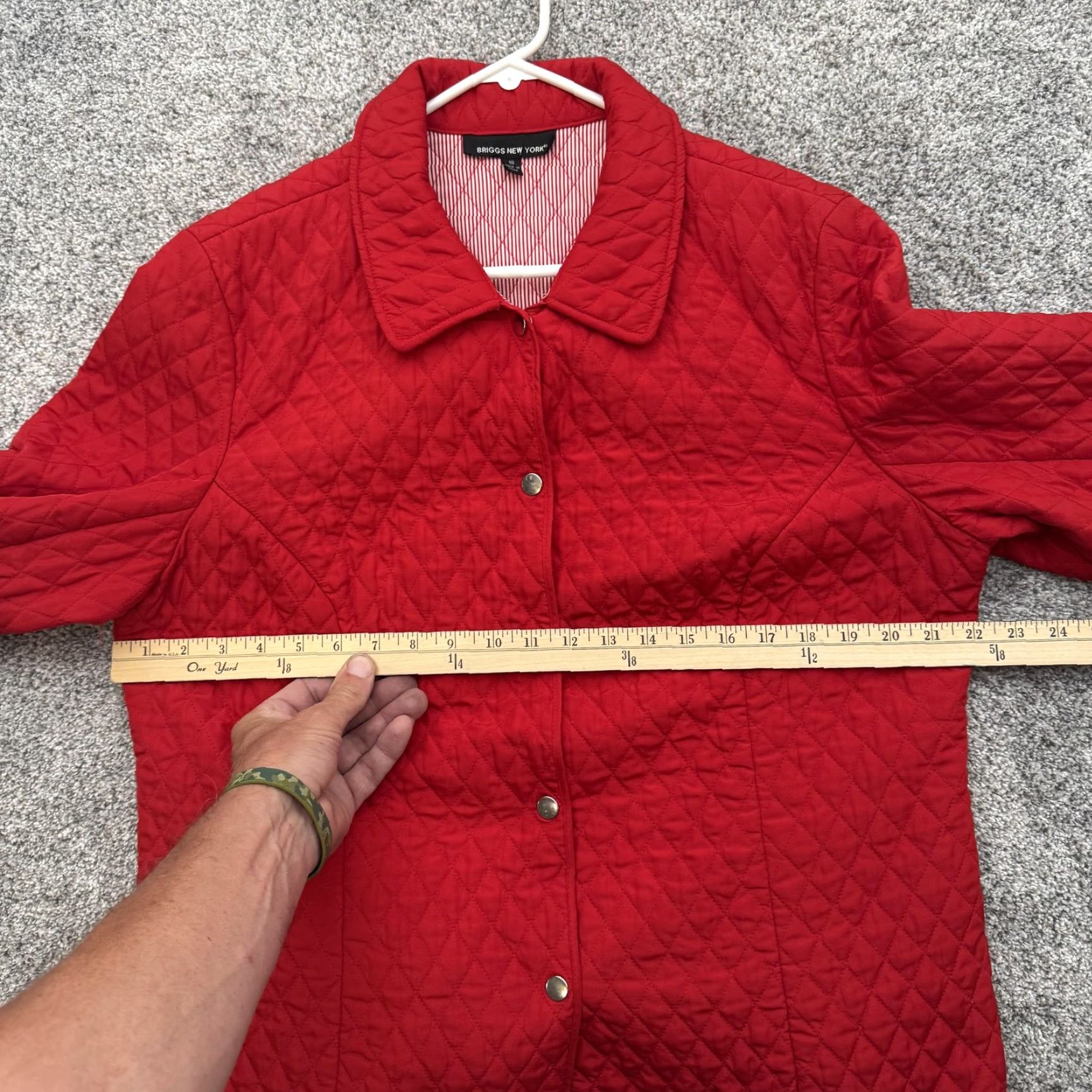 Vintage Briggs New York Jacket Womens 18 Quilted Snap Front Lined 44 Chest Preppy Size XXL / US 16-18 / IT 52-54 - 3 Thumbnail