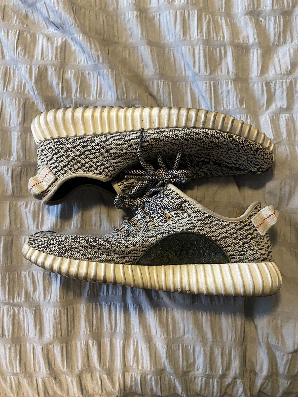 image of Adidas Yeezy Turtle Dove 2015 Shoes in White, Men's (Size 11)
