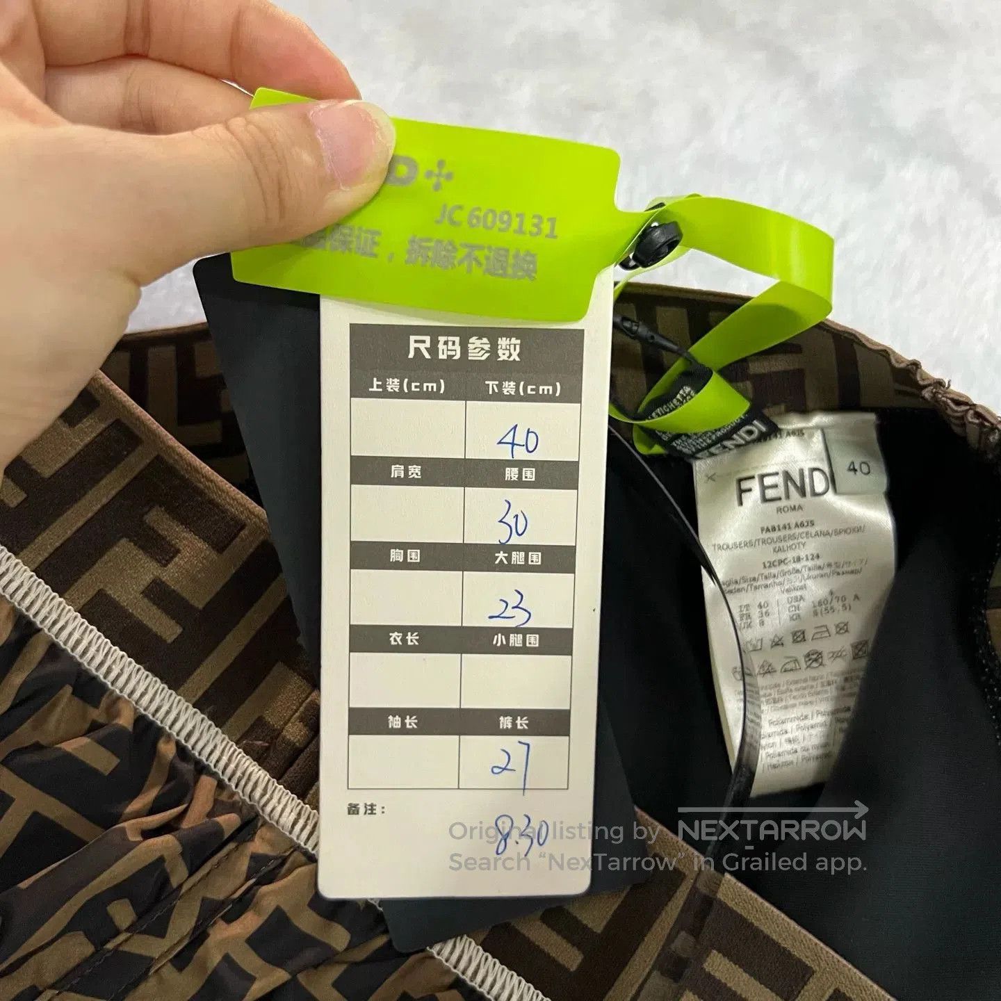 Fendi FENDI Monogram FF Shorts. Size 39" - 6 Thumbnail