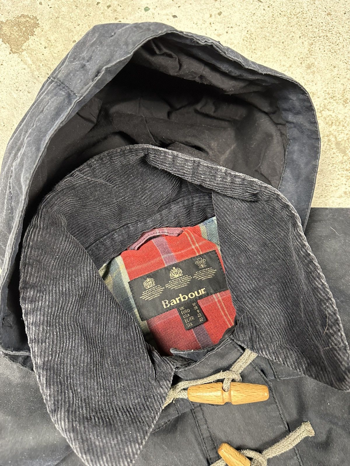 Barbour × Vintage Barbour Navy Vintage Buttermere Waxed Cotton Jacket Size M / US 6-8 / IT 42-44 - 8 Thumbnail