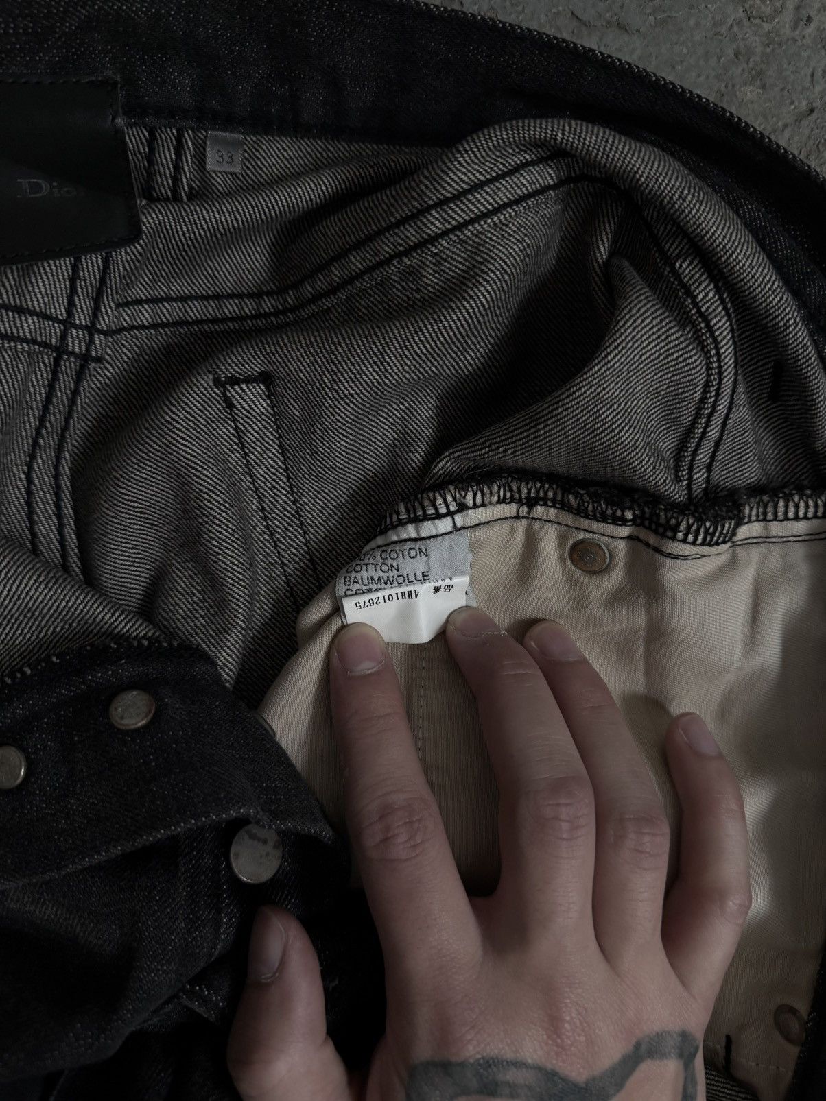 Dior × Hedi Slimane AW04 “Victim Of The Crime” Clawmark Jeans Size US 34 / EU 50 - 4 Thumbnail