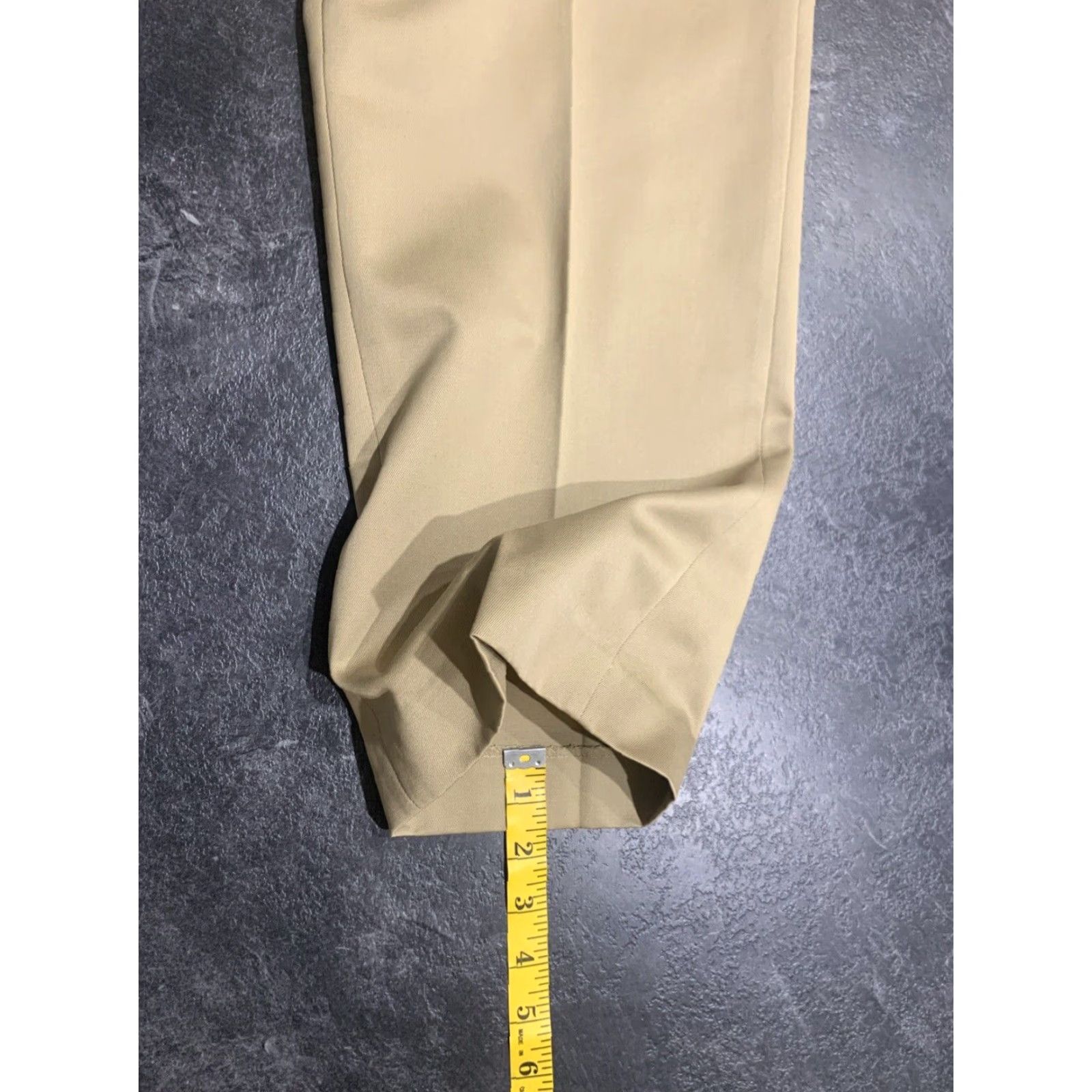 Perry Ellis VINTAGE Perry Ellis Pants Men's 38x29 Portfolio Premium Twill No Iron Stretch Uniform Antelope Khaki Dress Pants Size US 38 / EU 54 - 6 Thumbnail