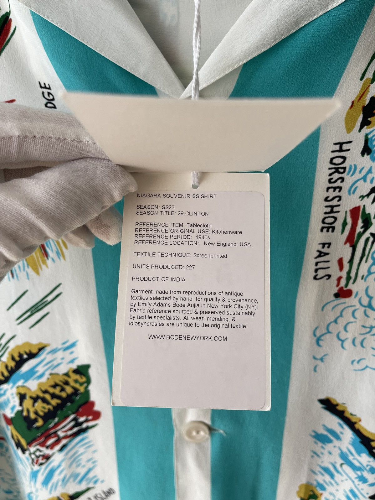 Bode BODE SS23 Niagara Souvenir SS Silk Shirt S/M - NWT Ltd Ed Size US M / EU 48-50 / 2 - 9 Thumbnail