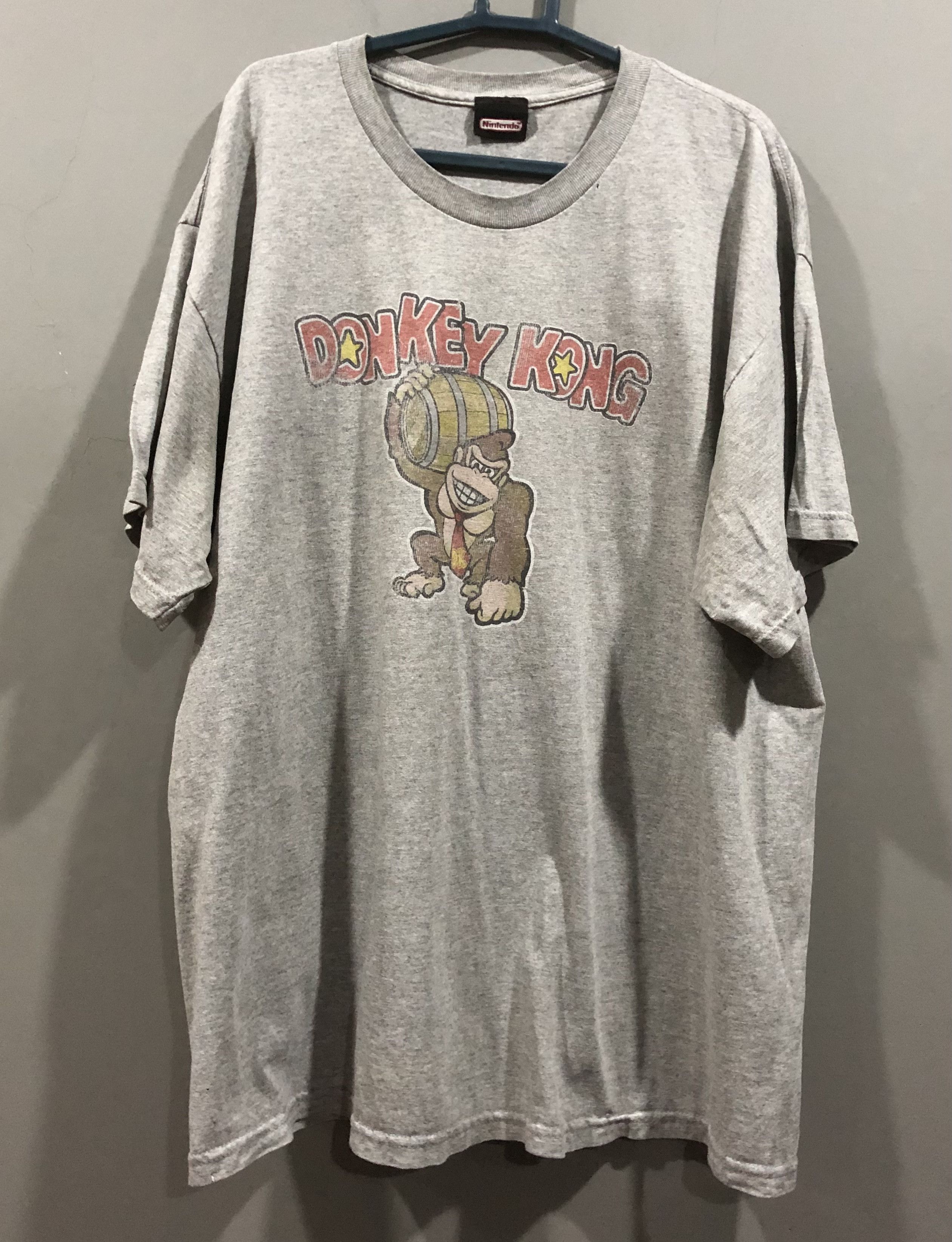 image of Cartoon Network x Nintendo vintage Nintendo Donkey Kong Tshirt in Grey, Men's (Size XL)