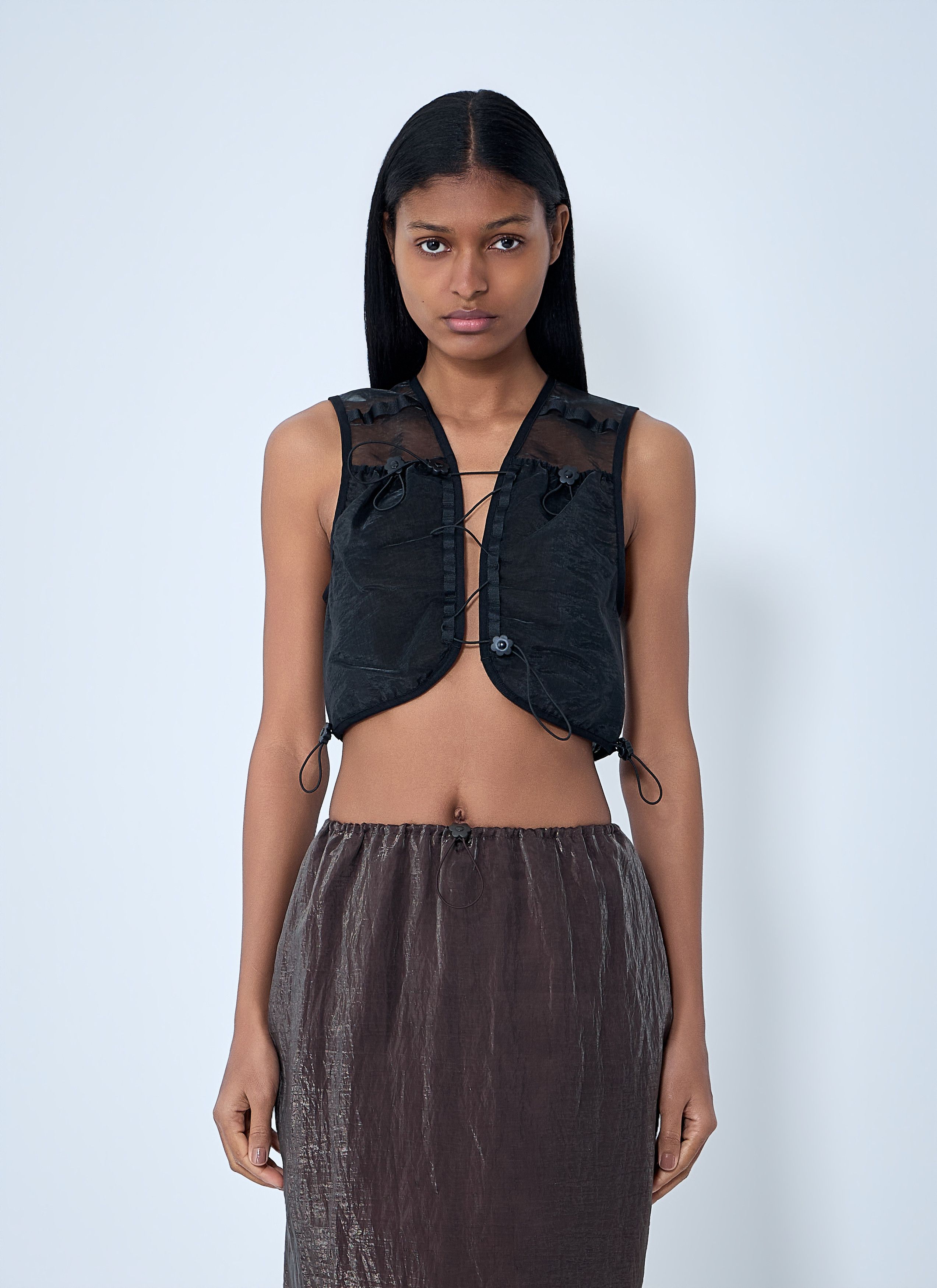 Cecilie Bahnsen Mesh Panel Crop Top Size S / US 4 / IT 40 - 1 Thumbnail