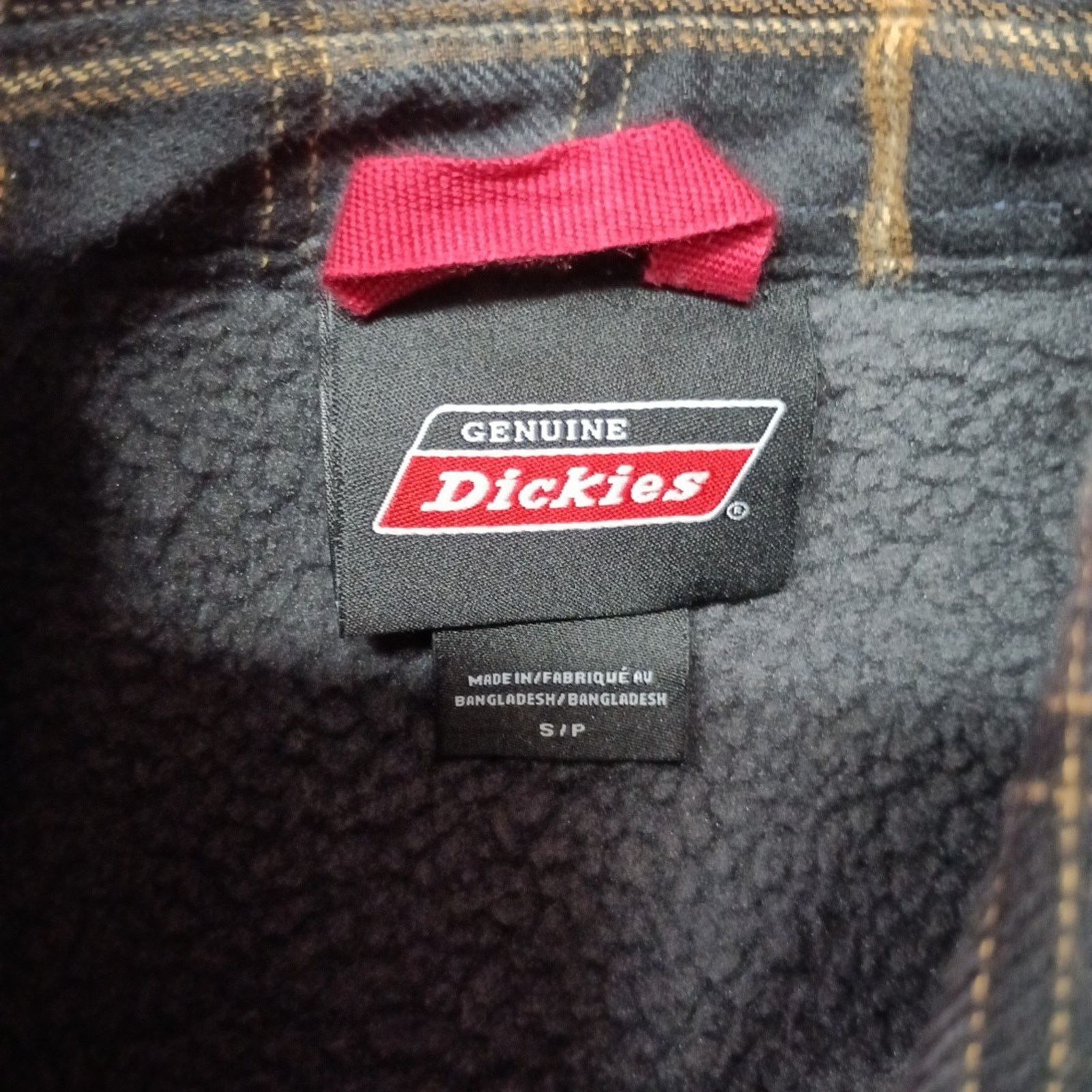 Dickies Dickies Mens S Fleece Lined Flannel Shirt Jacket Black Plaid Size US S / EU 44-46 / 1 - 6 Thumbnail