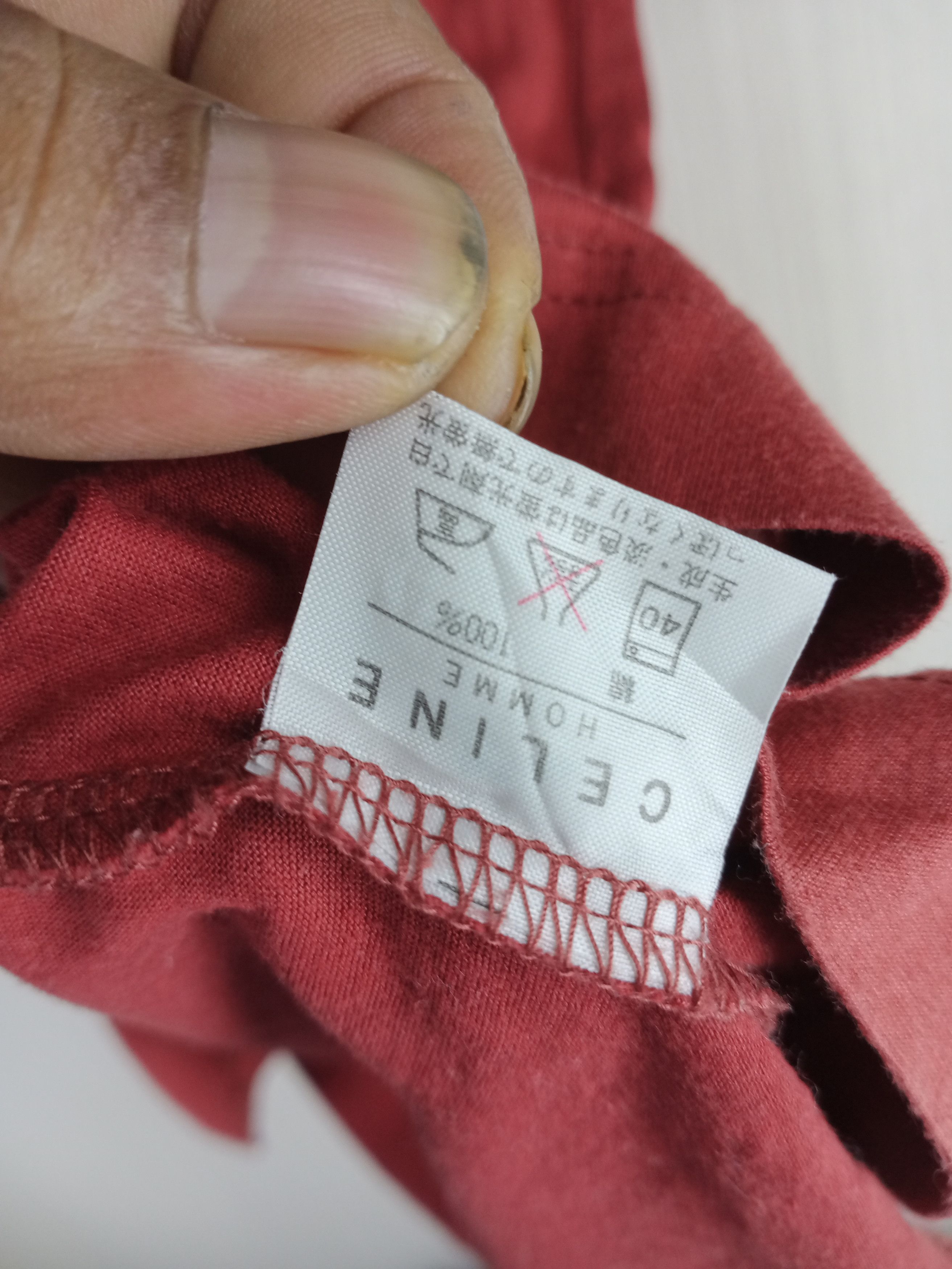 Celine Rare Vintage Celine Homme Small Logo Tshirt Size US L / EU 52-54 / 3 - 5 Thumbnail