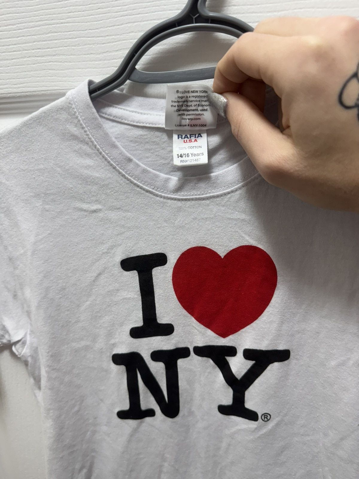 I Love NY I Love NY Classic White Baby Tee Size US S / EU 44-46 / 1 - 3 Thumbnail