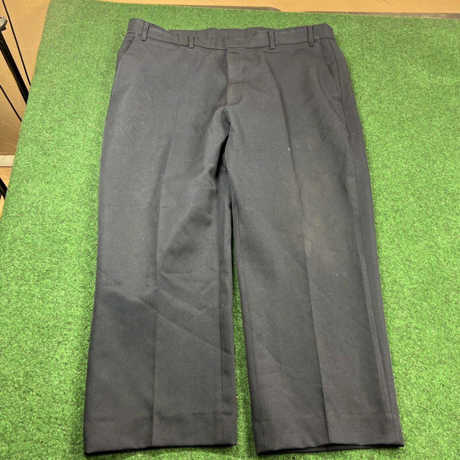 Levi's Action Slacks By Levi Strauss Mens 39x27 Navy Blue Flat Front Dress Pants Size US 39 - 1 Thumbnail