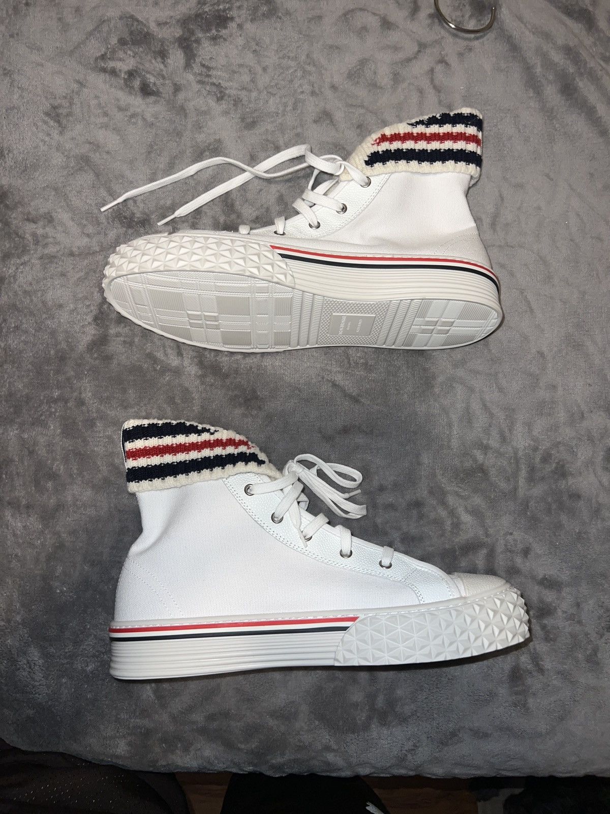 Thom Browne Thom Browne Canvas tartan collegiate high top Size US 10.5 / EU 43-44 - 5 Thumbnail