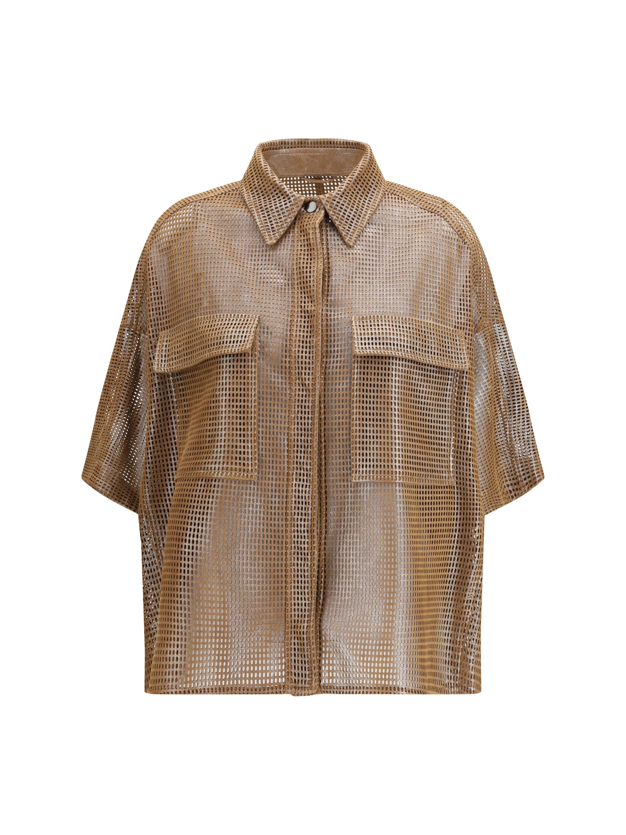 Brunello Cucinelli Sparkling Net leather Shirt Size M / US 6-8 / IT 42-44 - 1 Thumbnail