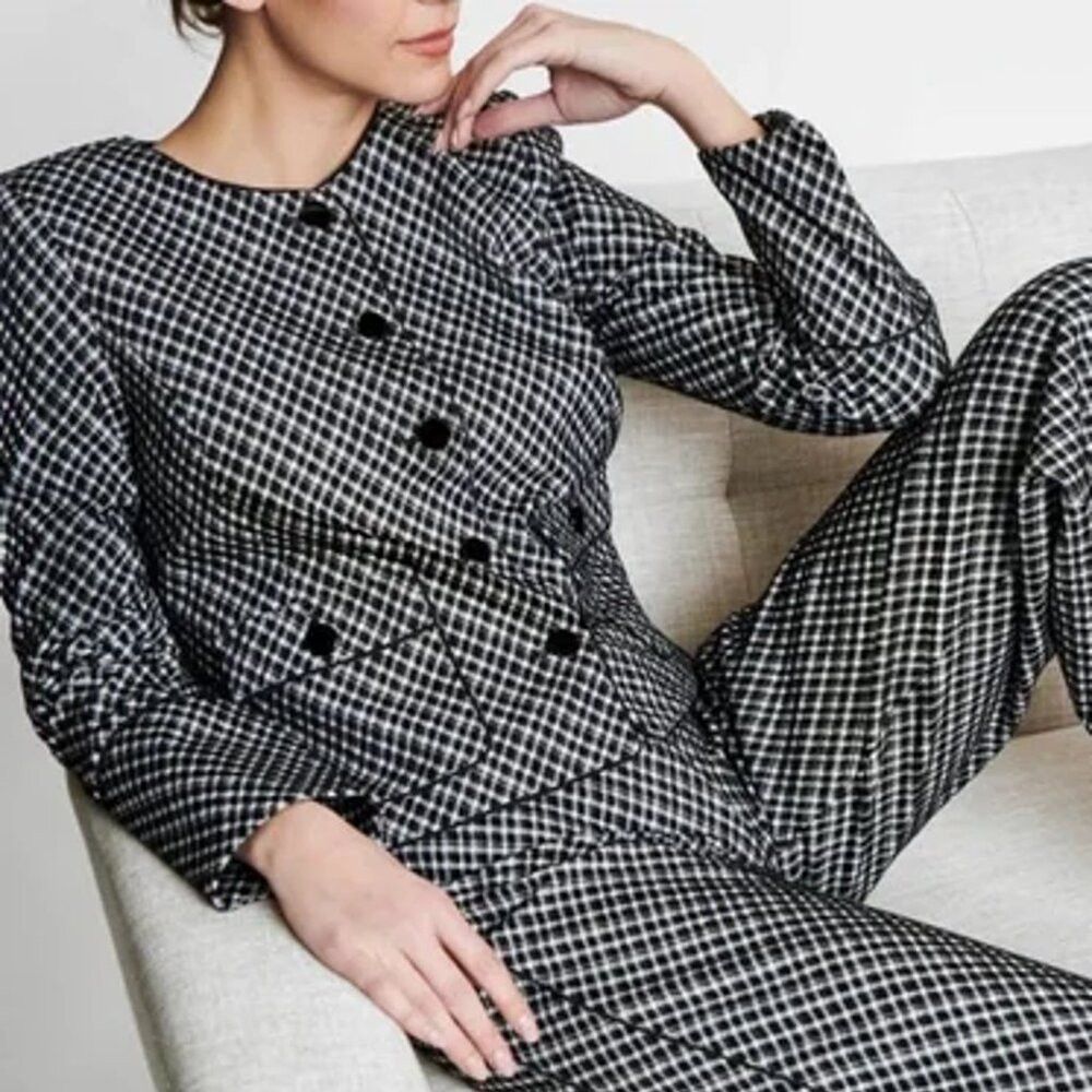 Spanx NWT New Spanx Ponte Lady Jacket Jacquard Black White Plaid Size M / US 6-8 / IT 42-44 - 1 Thumbnail