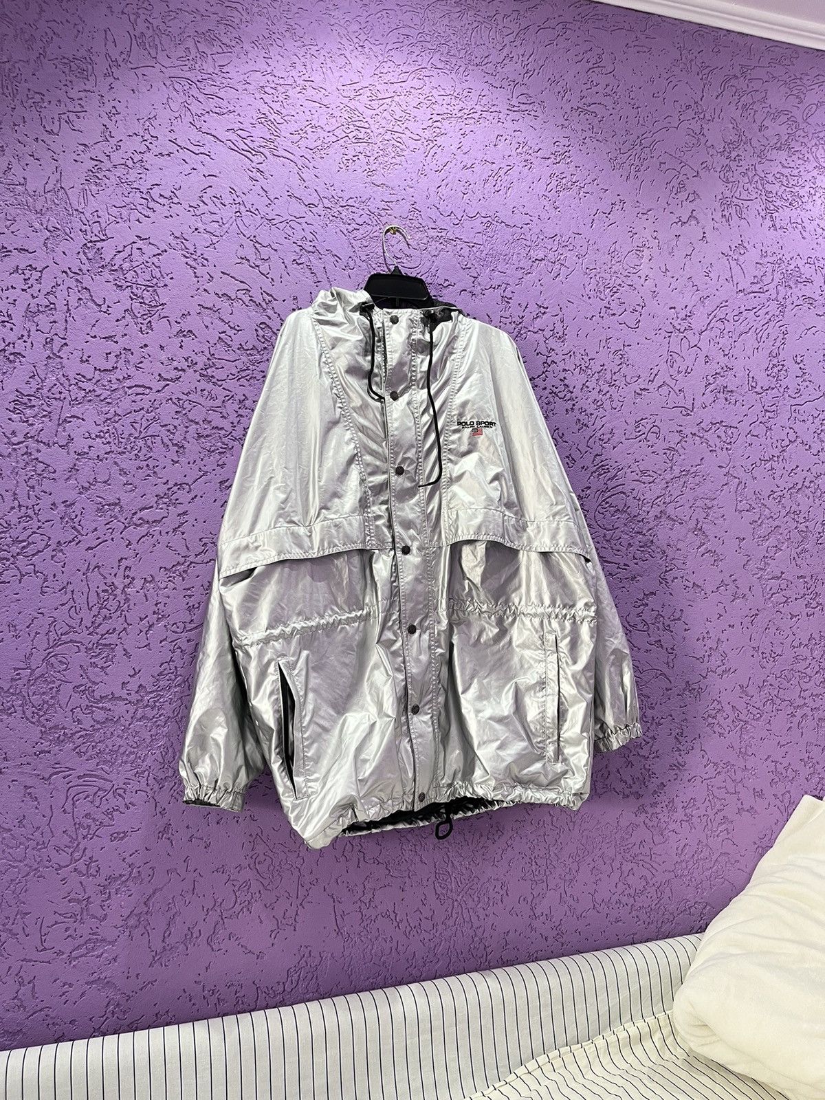 Ralph Lauren Sport Polo Sport Ralph Lauren Silver Reflective Windbreaker Size US XL / EU 56 / 4 - 2 Thumbnail