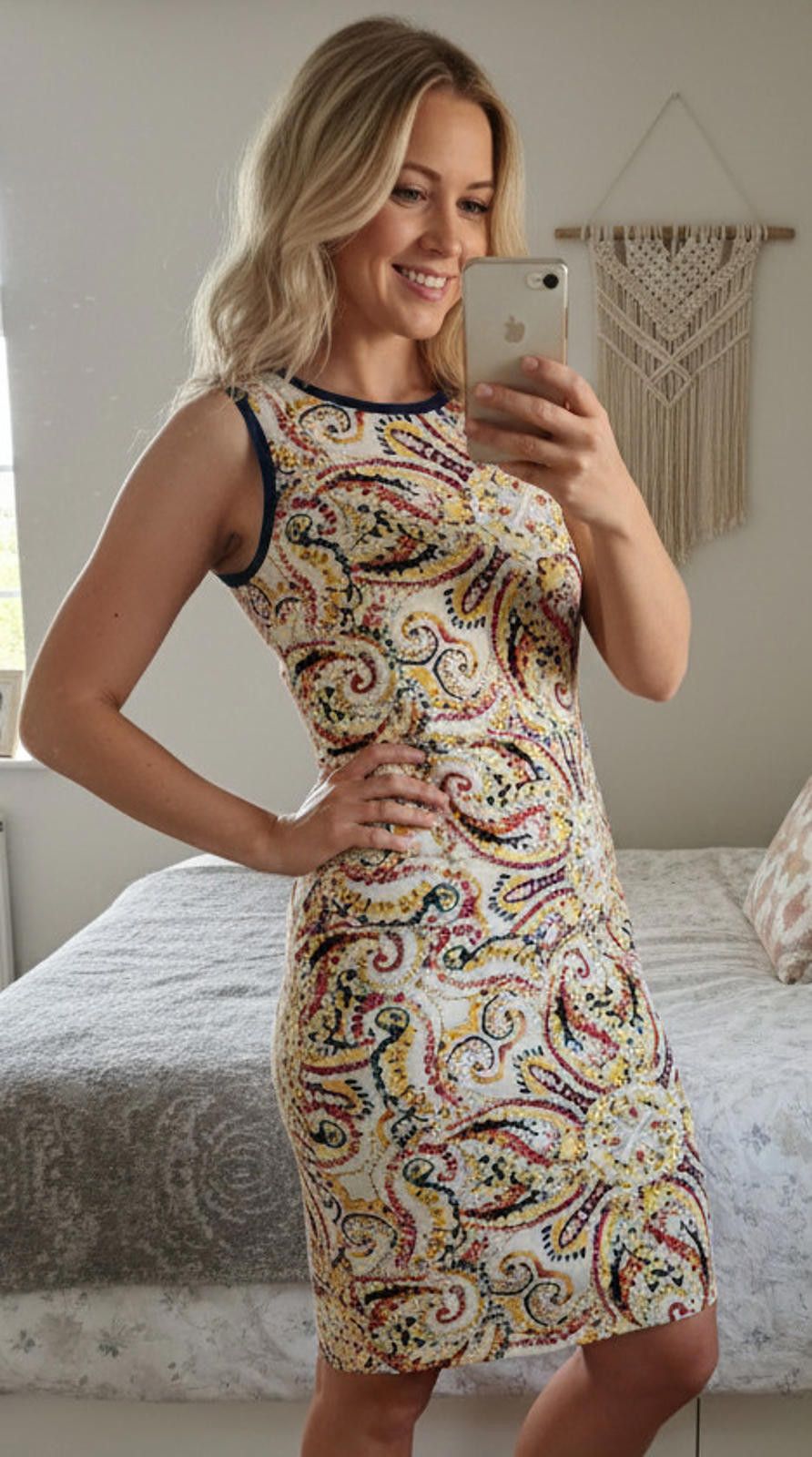 Other Pre-Loved Women's Multicolour Patterned Sleeveless Dress Size M / US 6-8 / IT 42-44 - 1 Thumbnail