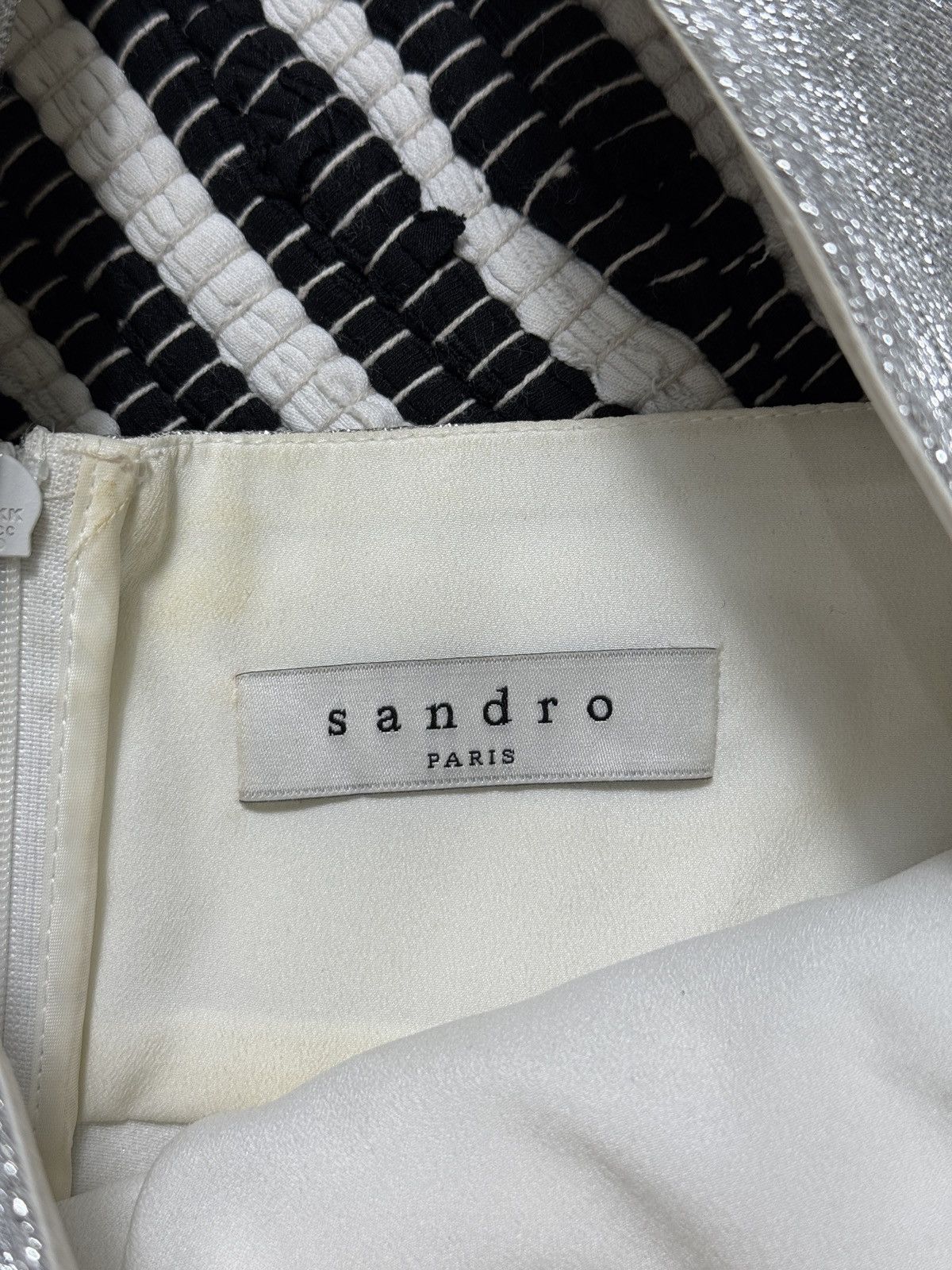 Sandro VINTAGE SANDRO IRIDESCENT 2000s DISCO MINI DRESS Size S / US 4 / IT 40 - 8 Thumbnail