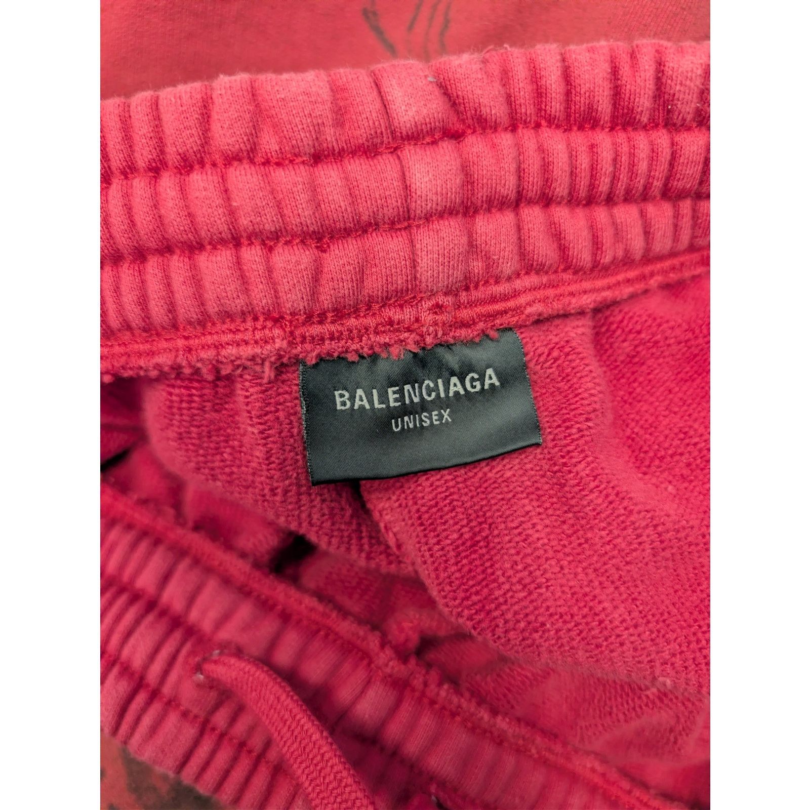 Balenciaga o1rshd1 Baggy Sweatpants & Joggers in Red/Black Size US 34 / EU 50 - 16 Thumbnail