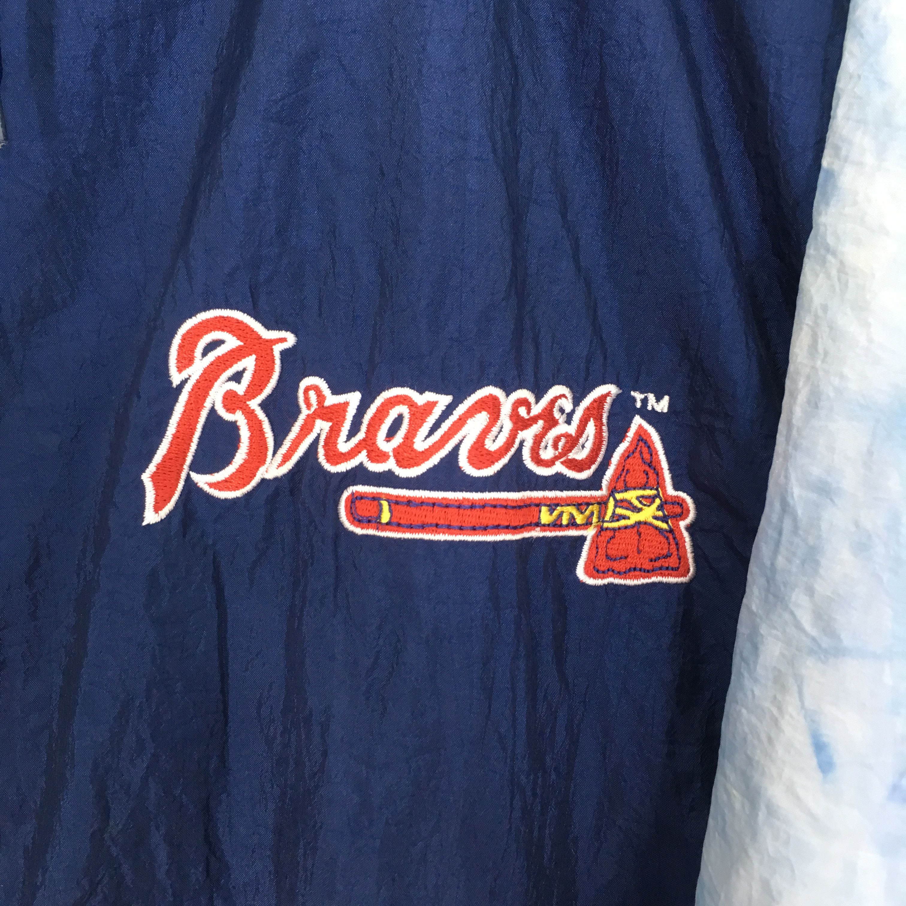 MLB Vintage 90's Atlanta Braves MLB Distressed Jacket Size US L / EU 52-54 / 3 - 5 Thumbnail