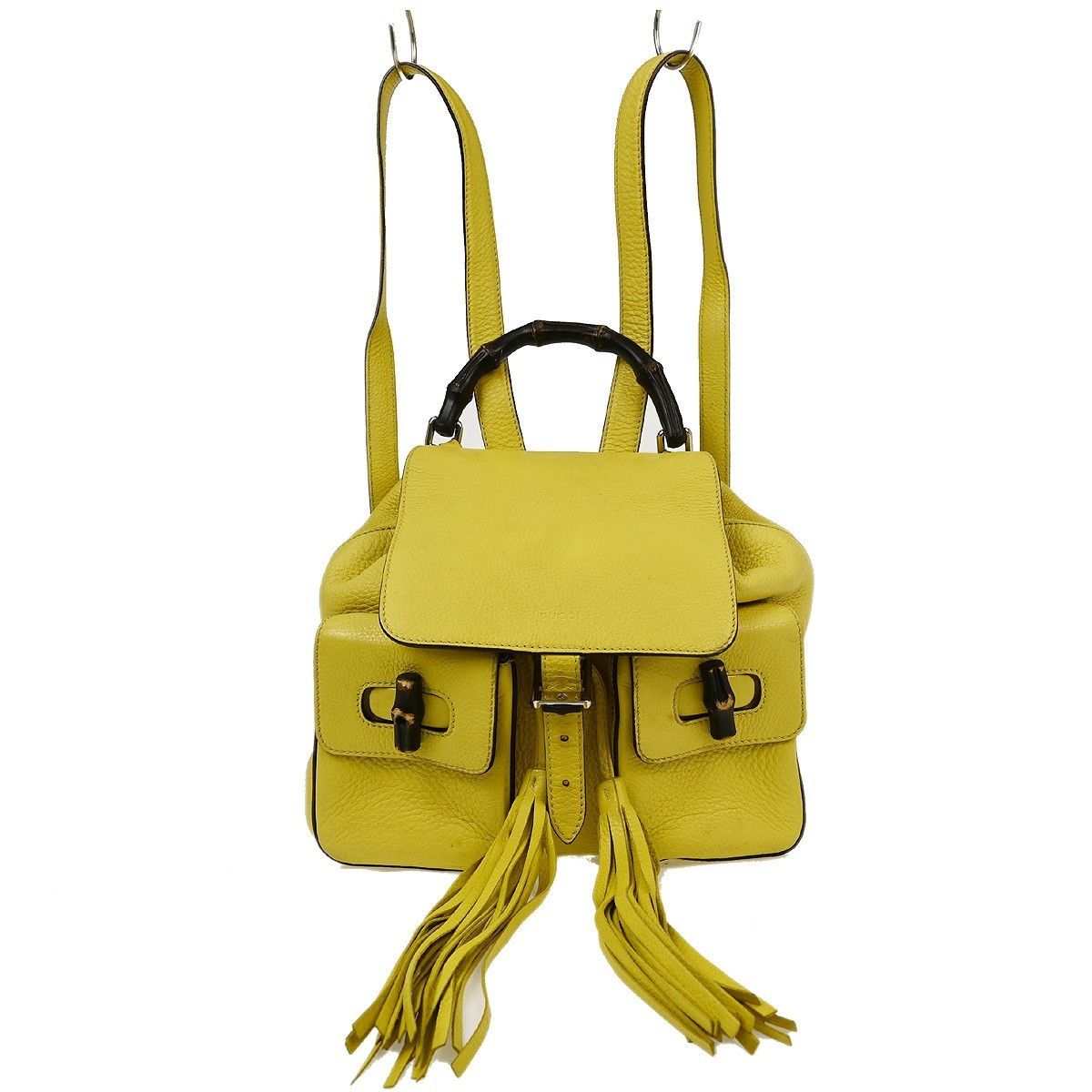 Gucci Gucci Bamboo Tassel Backpack Leather Size ONE SIZE - 1 Thumbnail