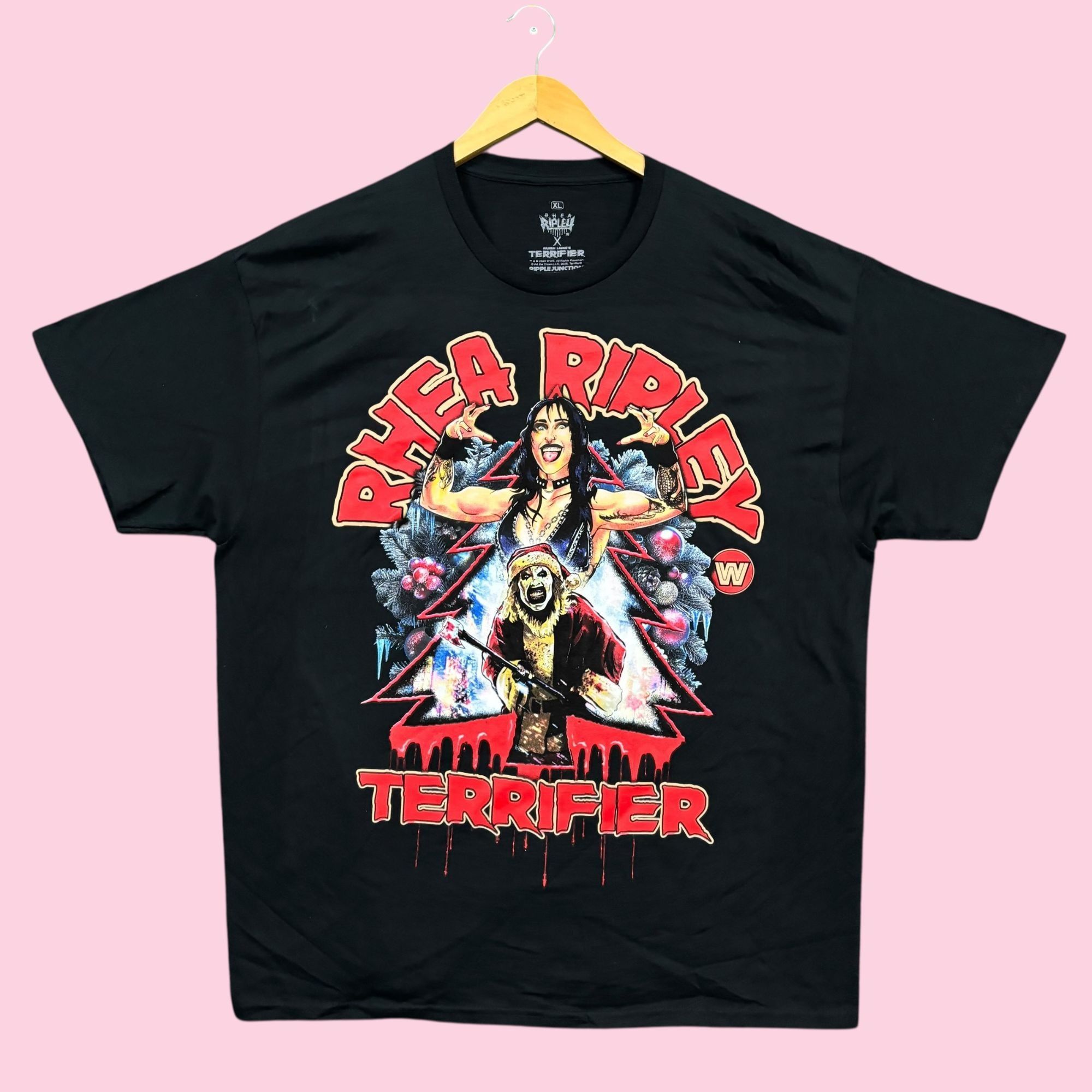 WWE WWE Legends Rhea Ripley x Terrifier Art the Clown Tee XL | Grailed