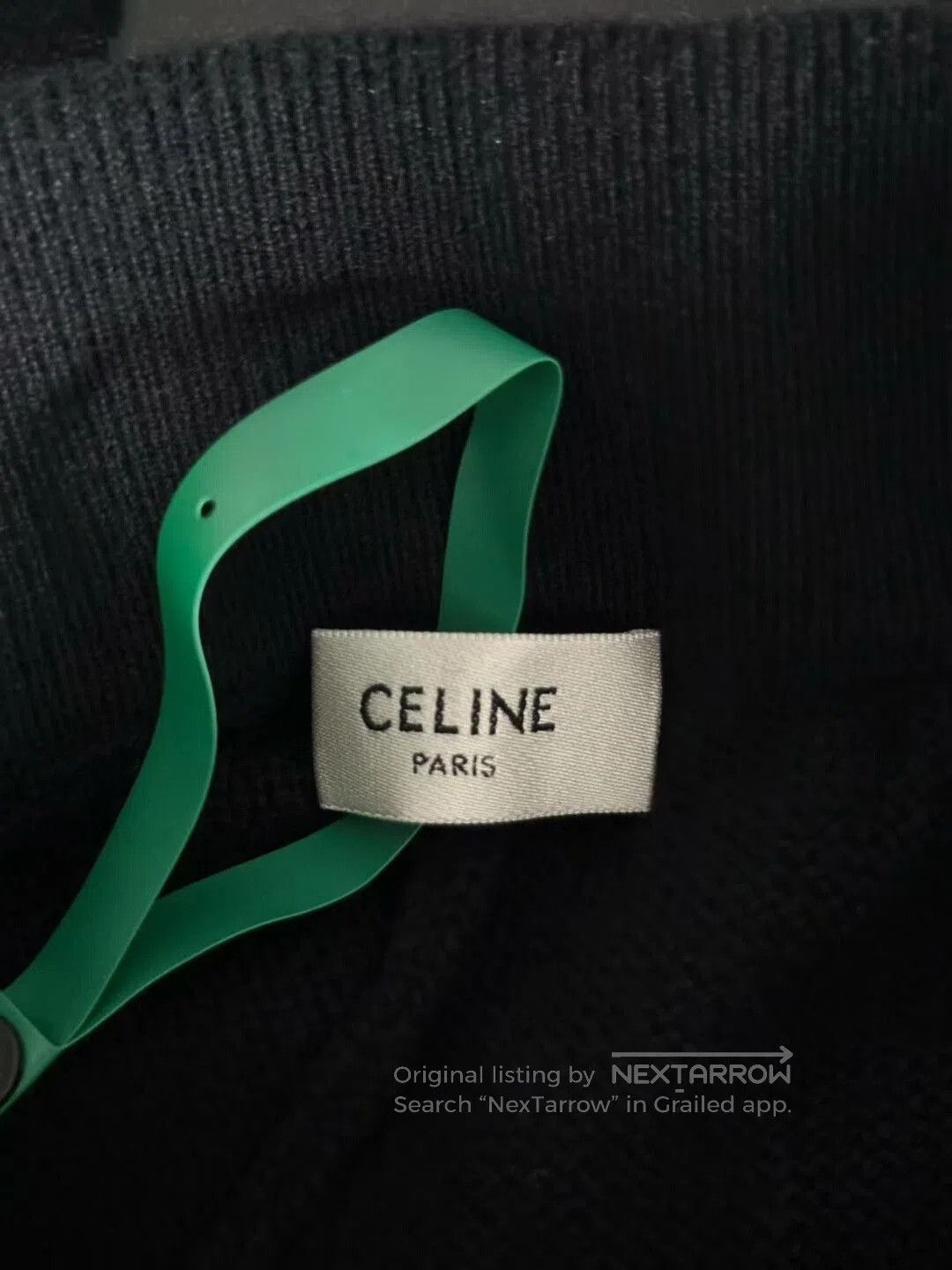 Celine celine black cashmere logo sweatpants. Size 23" - 3 Thumbnail