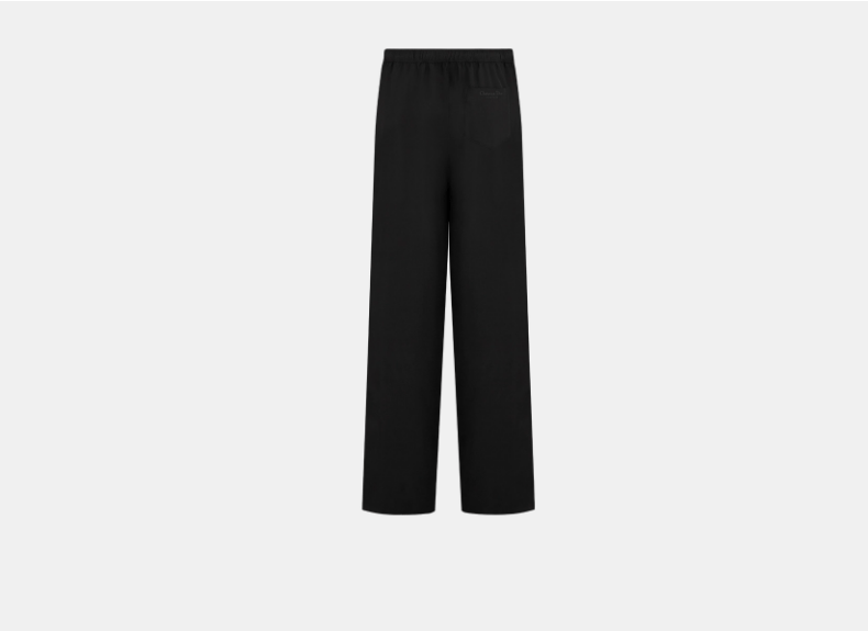 Dior o1w1db11225 513C12 Embroidery Stretch-Waist Pant in Black Size US 32 / EU 48 - 2 Thumbnail