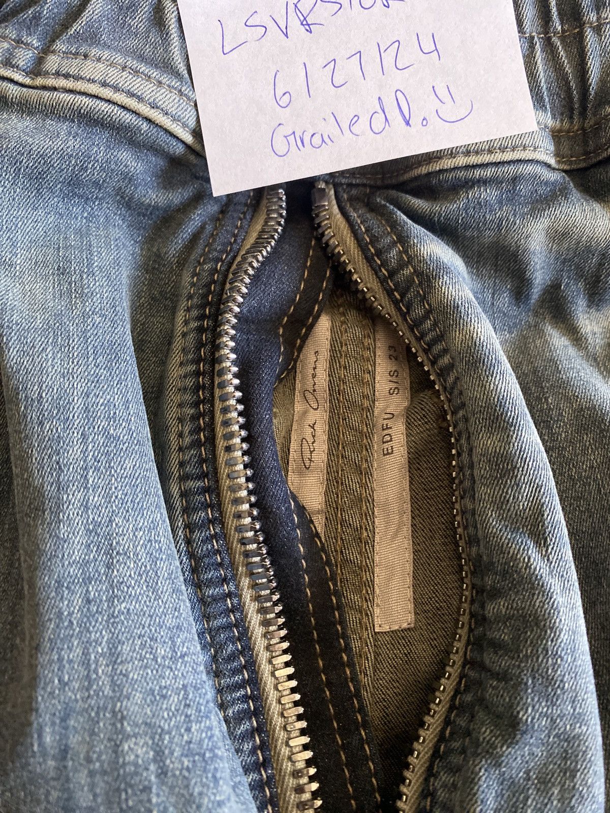 Rick Owens Rick Owens Double Cargo Jumbo Belas EDFU23 Mineral Pearl 46 Size US 30 / EU 46 - 12 Thumbnail