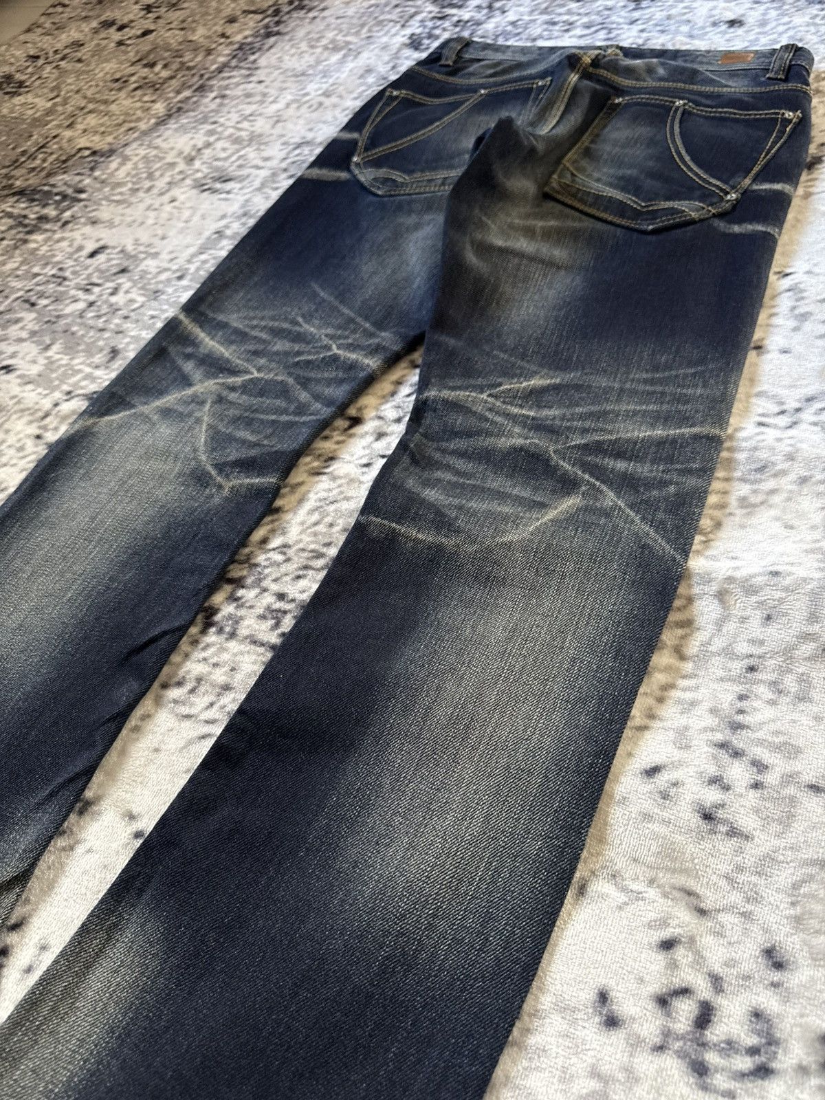 Nicole Club Nicole Club Japan Mud Wash Contrast Stitch Flare Jeans Rare Size US 29 - 19 Thumbnail