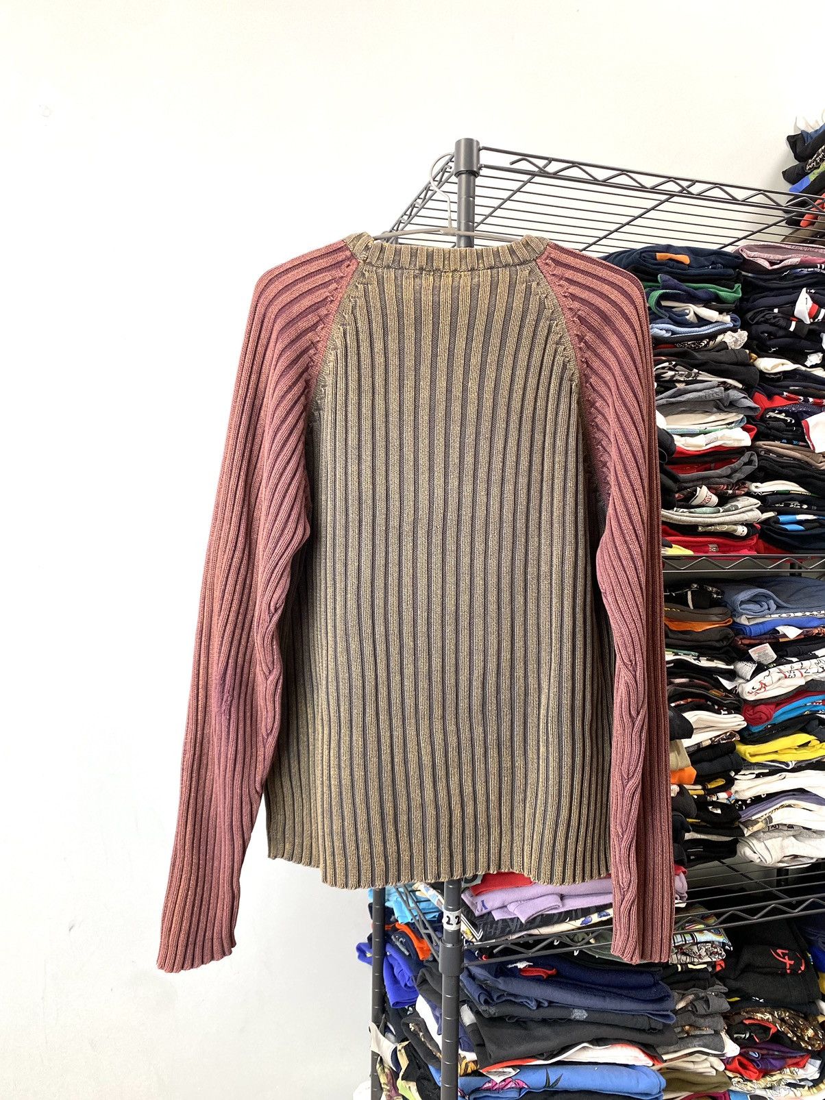 Japanese Brand Y2K Vintage Striped Diesel Style Japanese Knit Sweater Size US L / EU 52-54 / 3 - 5 Thumbnail