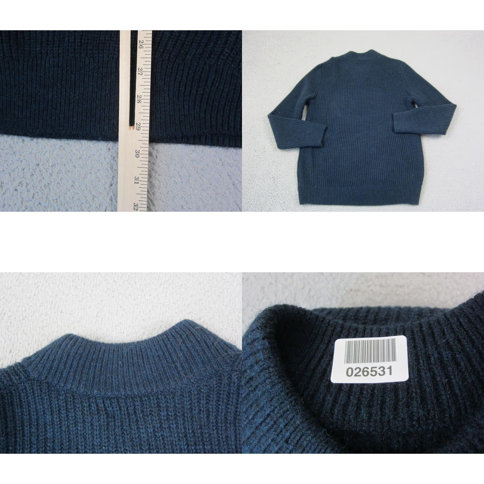 Gap VINTAGE GAP Sweater Mens Pullover Wool Alpaca Mock Neck Knit M Blue 80s 90s Casual Winter Fall Size US M / EU 48-50 / 2 - 8 Thumbnail