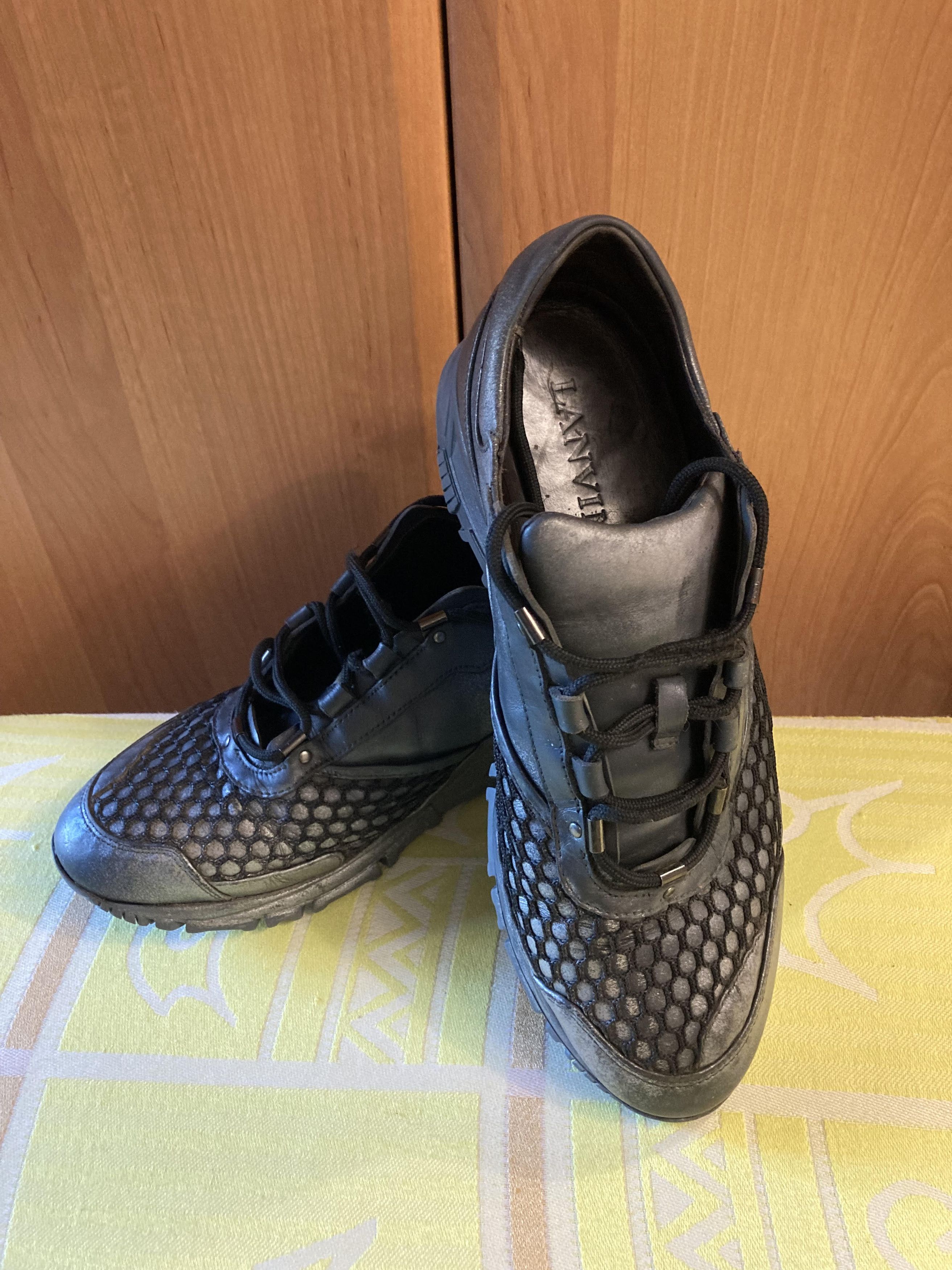 Lanvin Vintage 2000s LANVIN Metallic Grey trainers sneakers Size US 9 / EU 42 - 1 Thumbnail