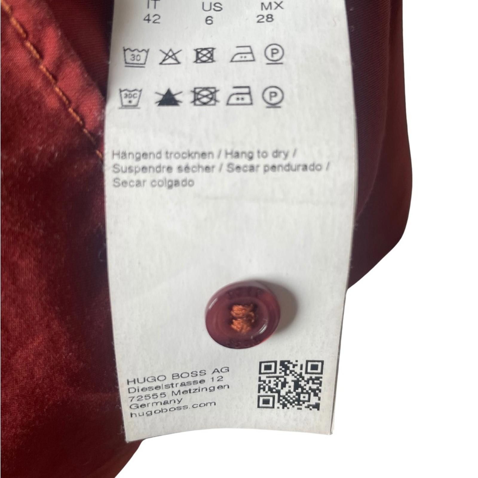 Hugo Boss Boss Depera Tiered Midi Dress in Brick, Size 6 Size M / US 6-8 / IT 42-44 - 5 Thumbnail