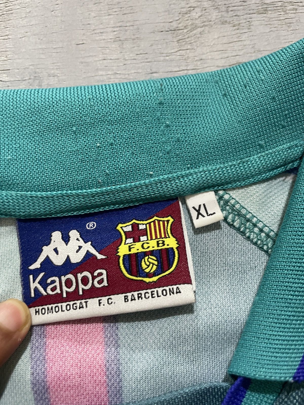 Kappa Rare Fc.barcelona 1996 away Size US XL / EU 56 / 4 - 5 Thumbnail