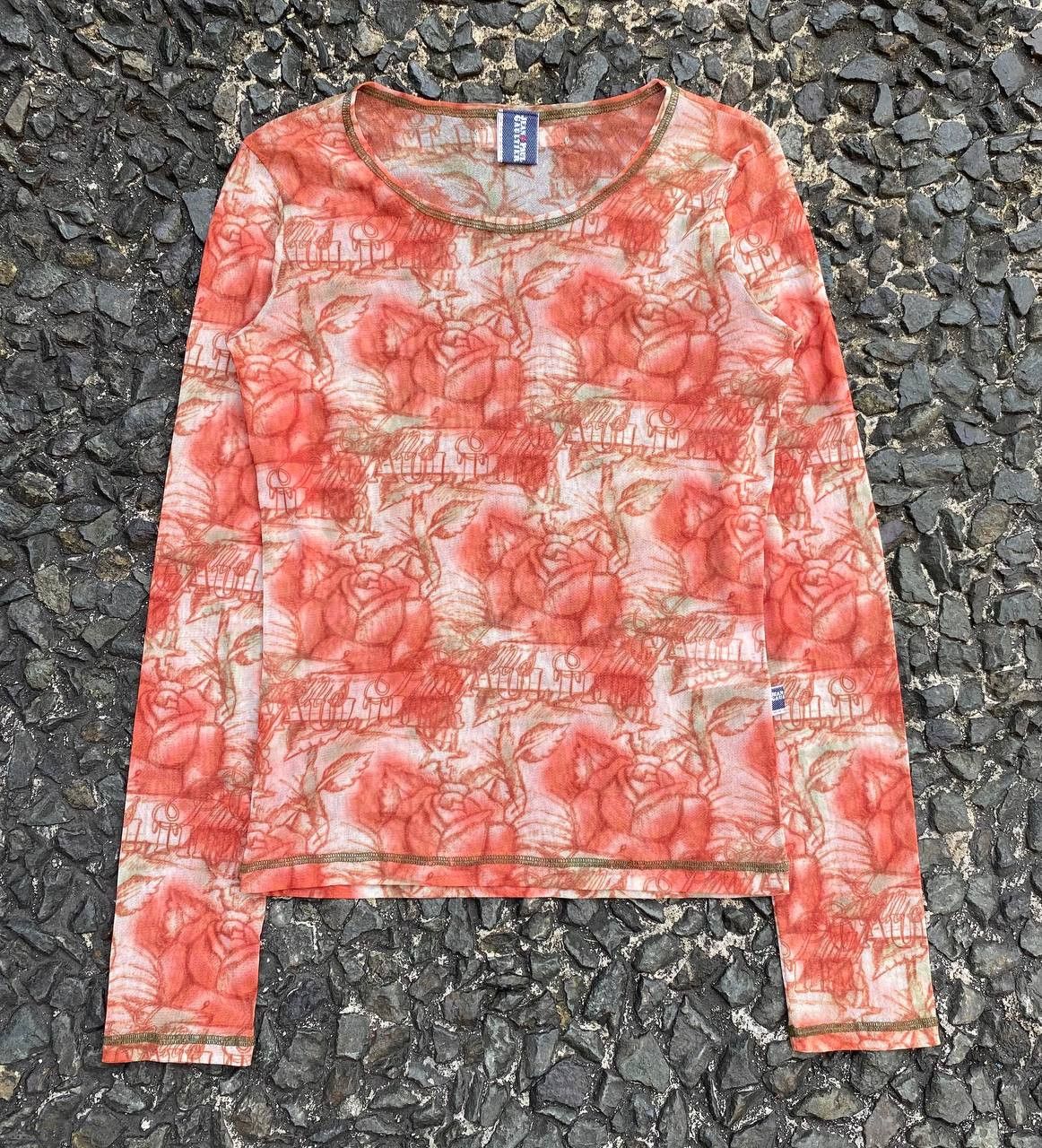 Jean Paul Gaultier Jean Paul Gaultier - 2000s Roses Mesh Shirt Size M / US 6-8 / IT 42-44 - 1 Thumbnail