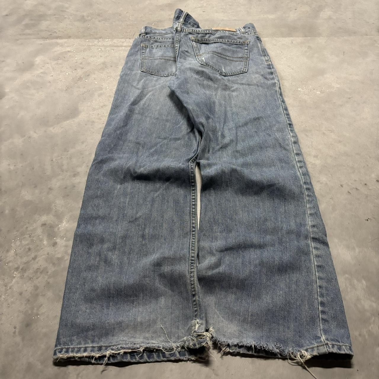 Japanese Brand × Vintage Crazy Vintage Y2K/2000s Grunge Medium Wash Bootcut Skater Denim Jeans! Size US 32 / EU 48 - 4 Thumbnail