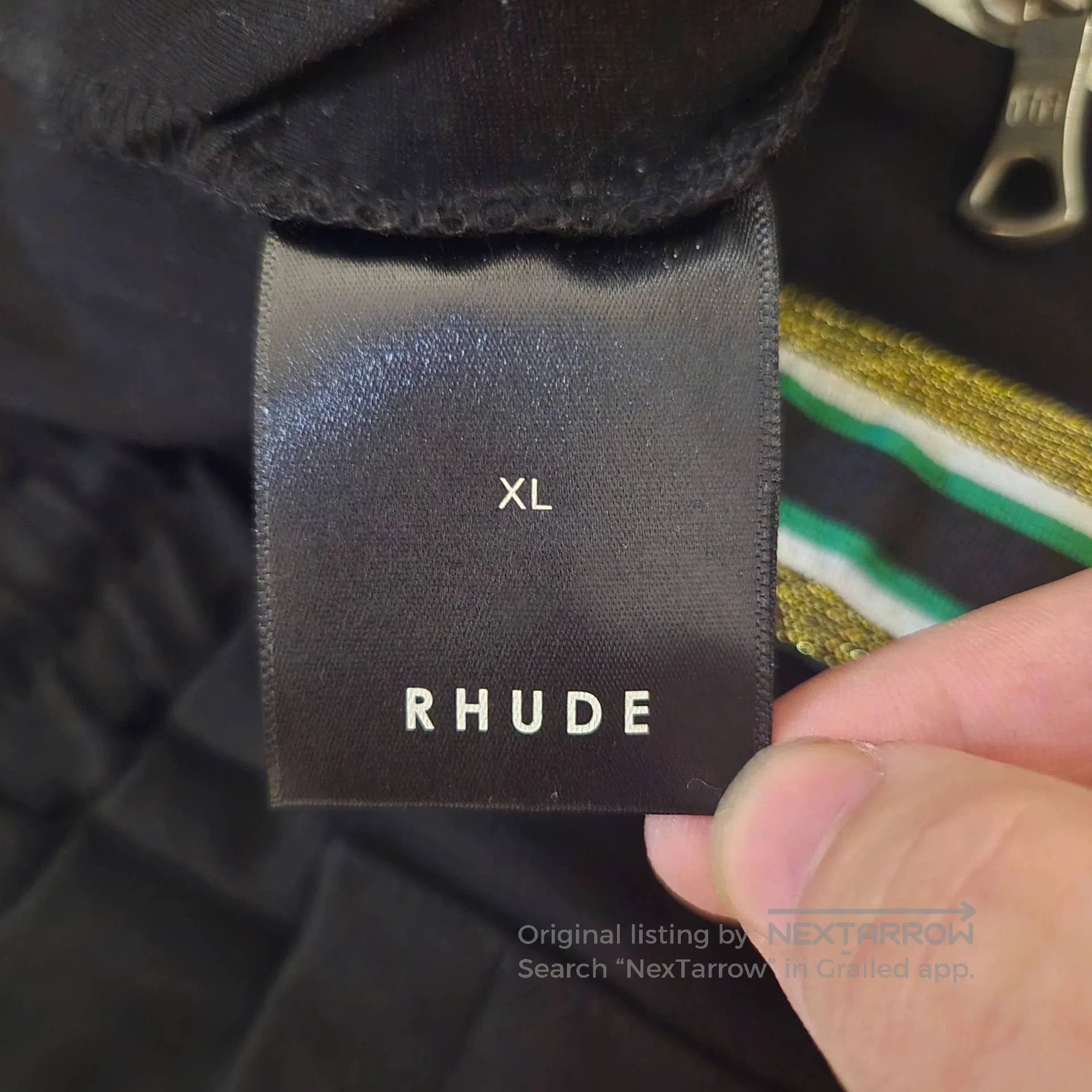 Rhude rhude green striped track pants with gold accents. Size US 34 / EU 50 - 4 Thumbnail