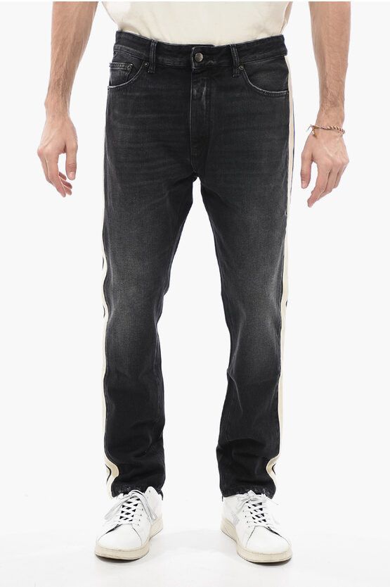 image of Palm Angels Og1Mm0524 Contrasting Jeans In Black, Men's (Size 33)