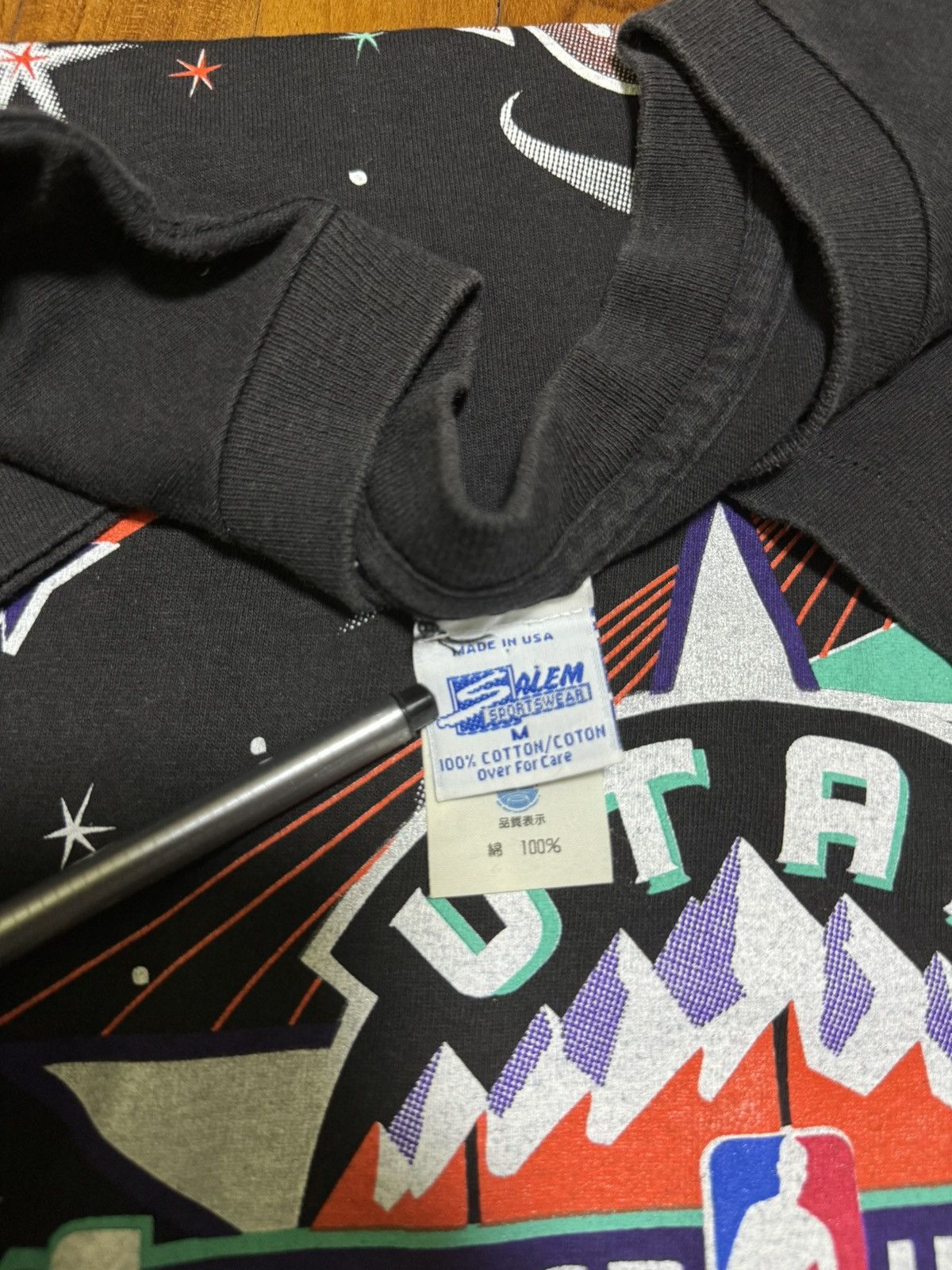 NBA × Salem Sportswear × Vintage Vintage ‘93 Utah Jazz All-Star Weekend Wrap Around Tee Size US M / EU 48-50 / 2 - 12 Thumbnail