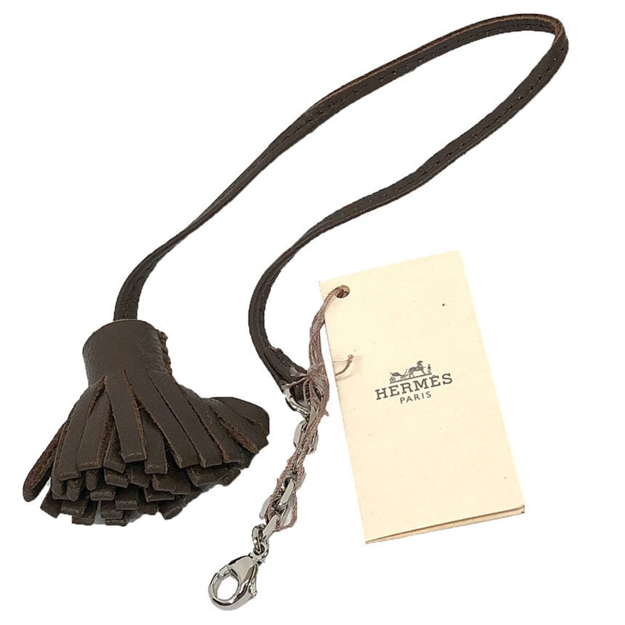 Hermes Hermes Carmen Cheetah Pompon Agneau Milo Brown Bookmark Size ONE SIZE - 1 Thumbnail