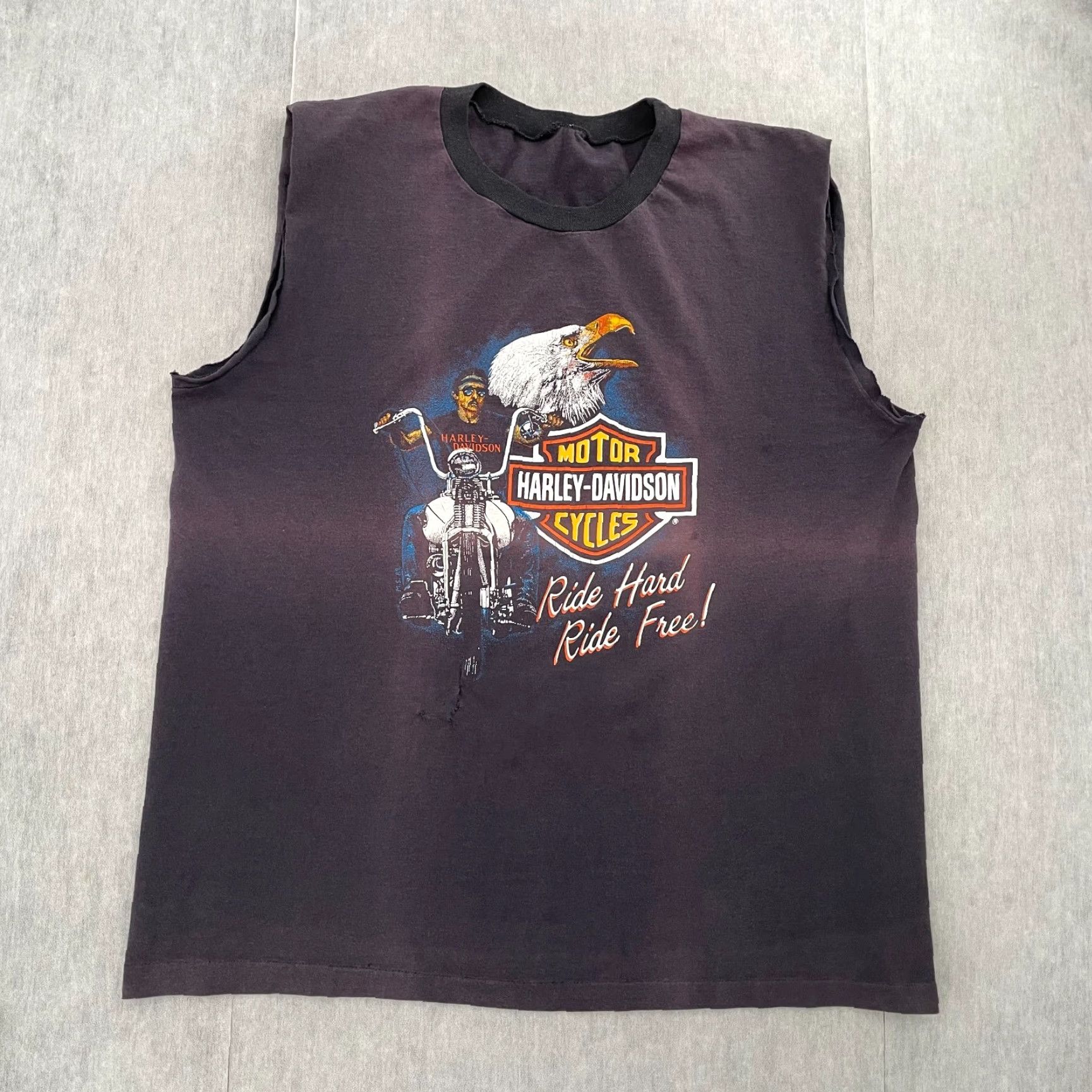 Harley Davidson VINTAGE Harley-Davidson Shirt Adult 2XL Blue Biker Grunge 90s Men XXL Shirt Size US XXL / EU 58 / 5 - 2 Thumbnail