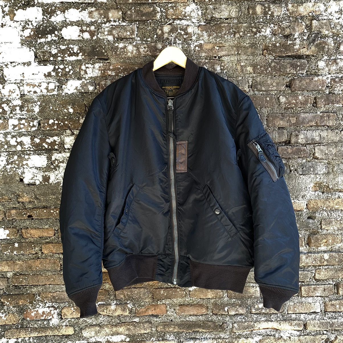 image of Buzz Ricksons William Gibson Collection Ma-1 Flight Jacket in Black, Men's (Size Large)
