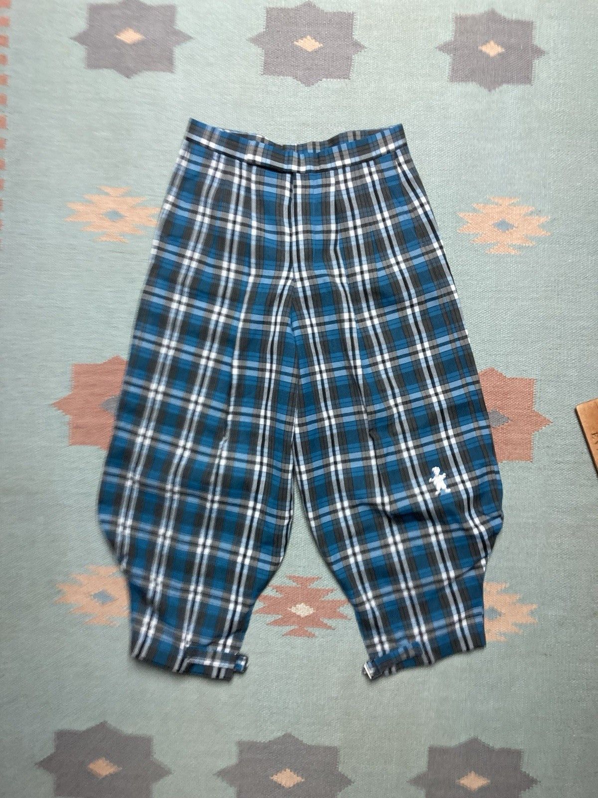 Vintage T Barry knicker co golf pants plaid checkered pleated USA 27 Size 27" / US 4 / IT 40 - 1 Thumbnail