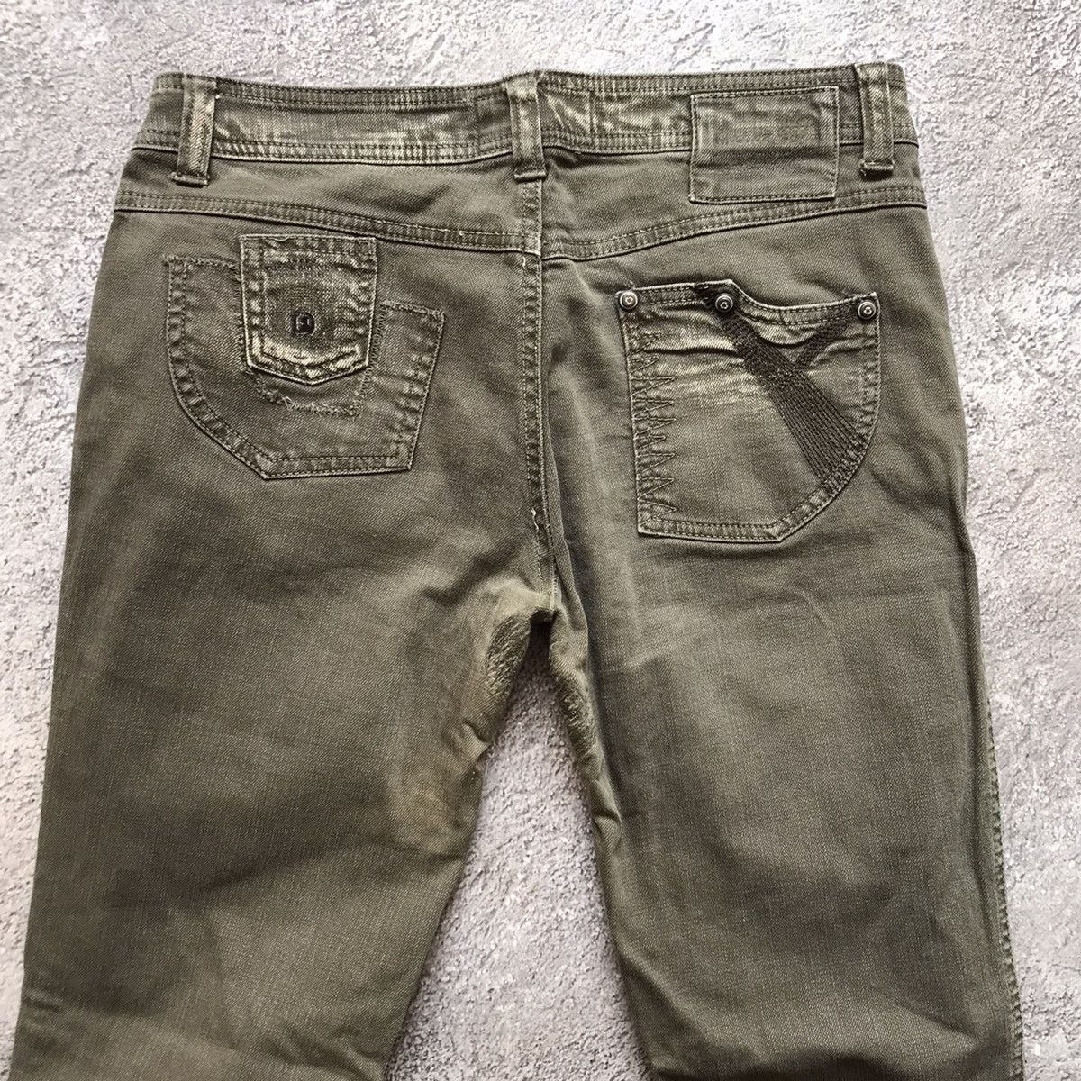 Vintage Vintage 90s Distressed Flared Jeans Low Rise Grunge Y2K 28 Size 28" / US 6 / IT 42 - 5 Thumbnail