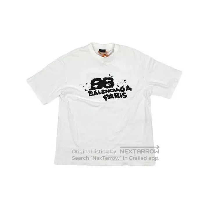 Balenciaga Balenciaga SS23 White Logo Graphic T. Size US M / EU 48-50 / 2 - 1 Thumbnail